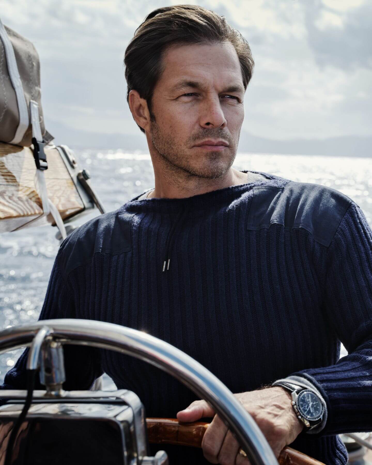 007 Ribbed Army Sweater Navy Blue - Image 5