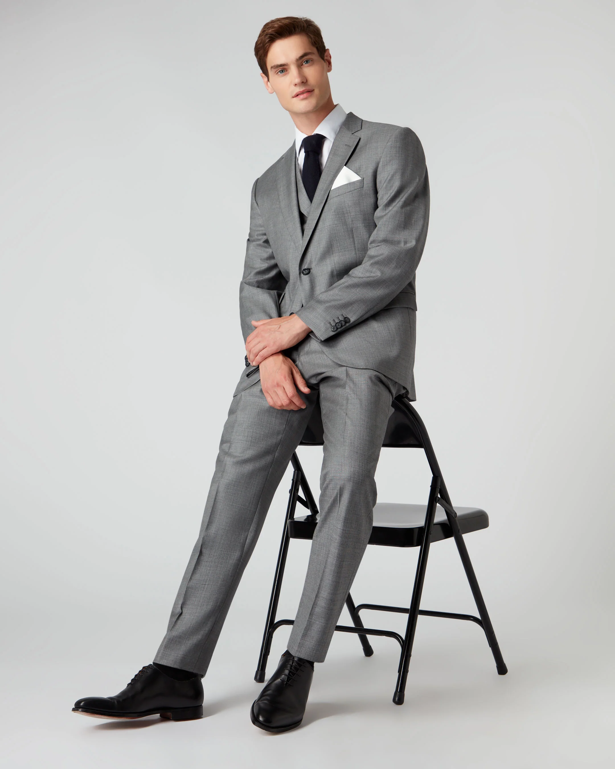 007 Woven 3 Piece Suit Grey - Image 7