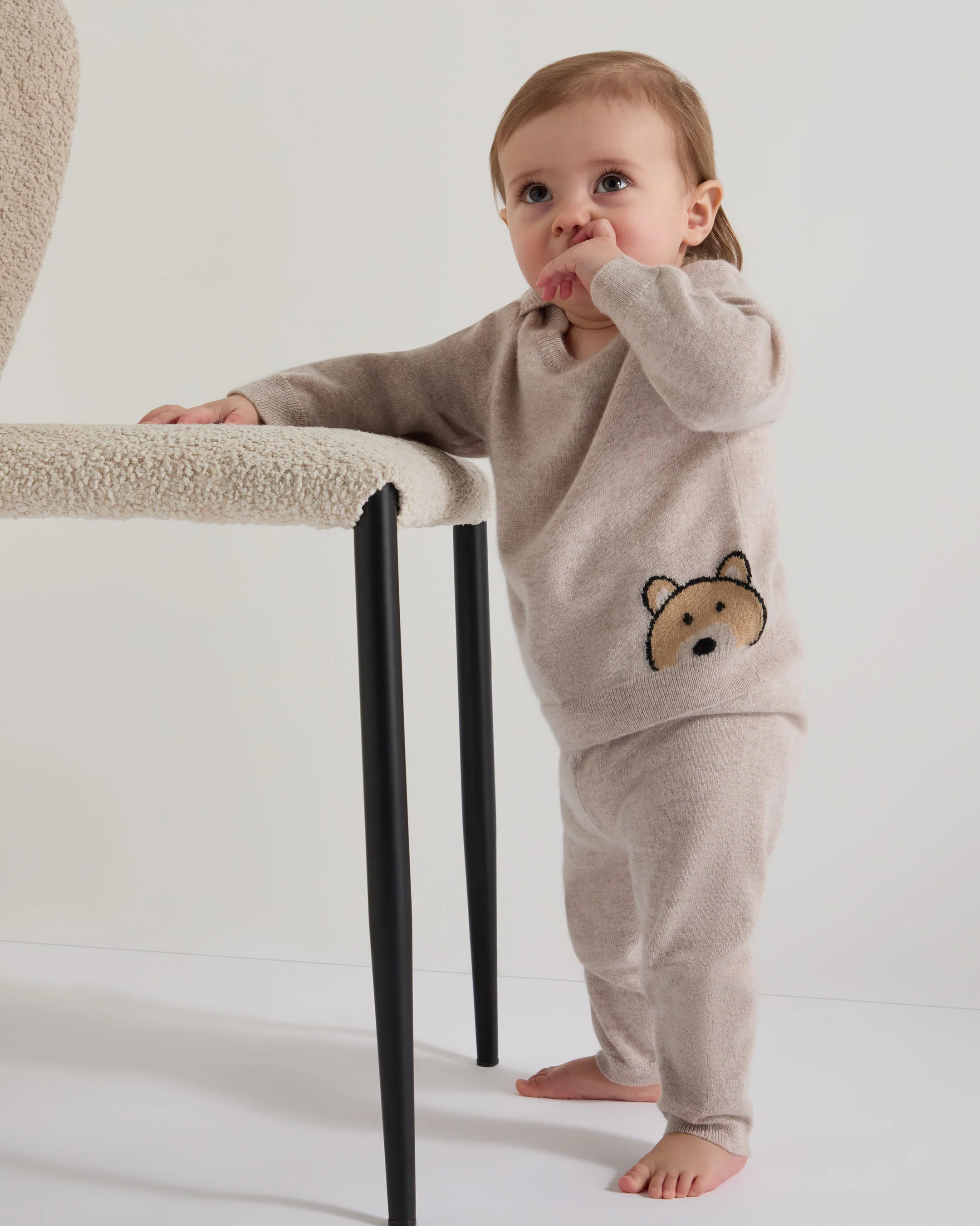 Bear Cashmere Jumper Light Oatmeal Brown - Image 6