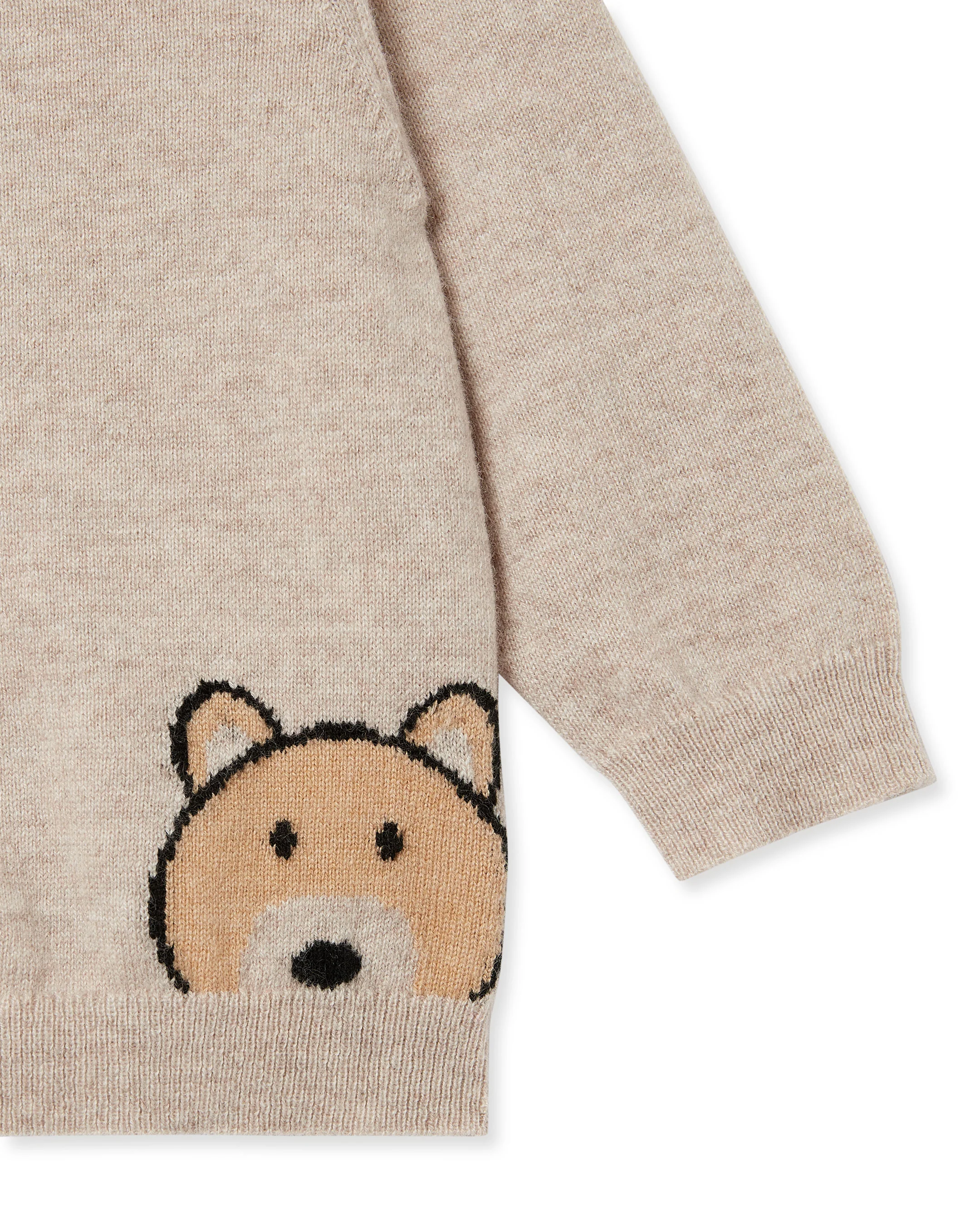 Bear Cashmere Jumper Light Oatmeal Brown - Image 8