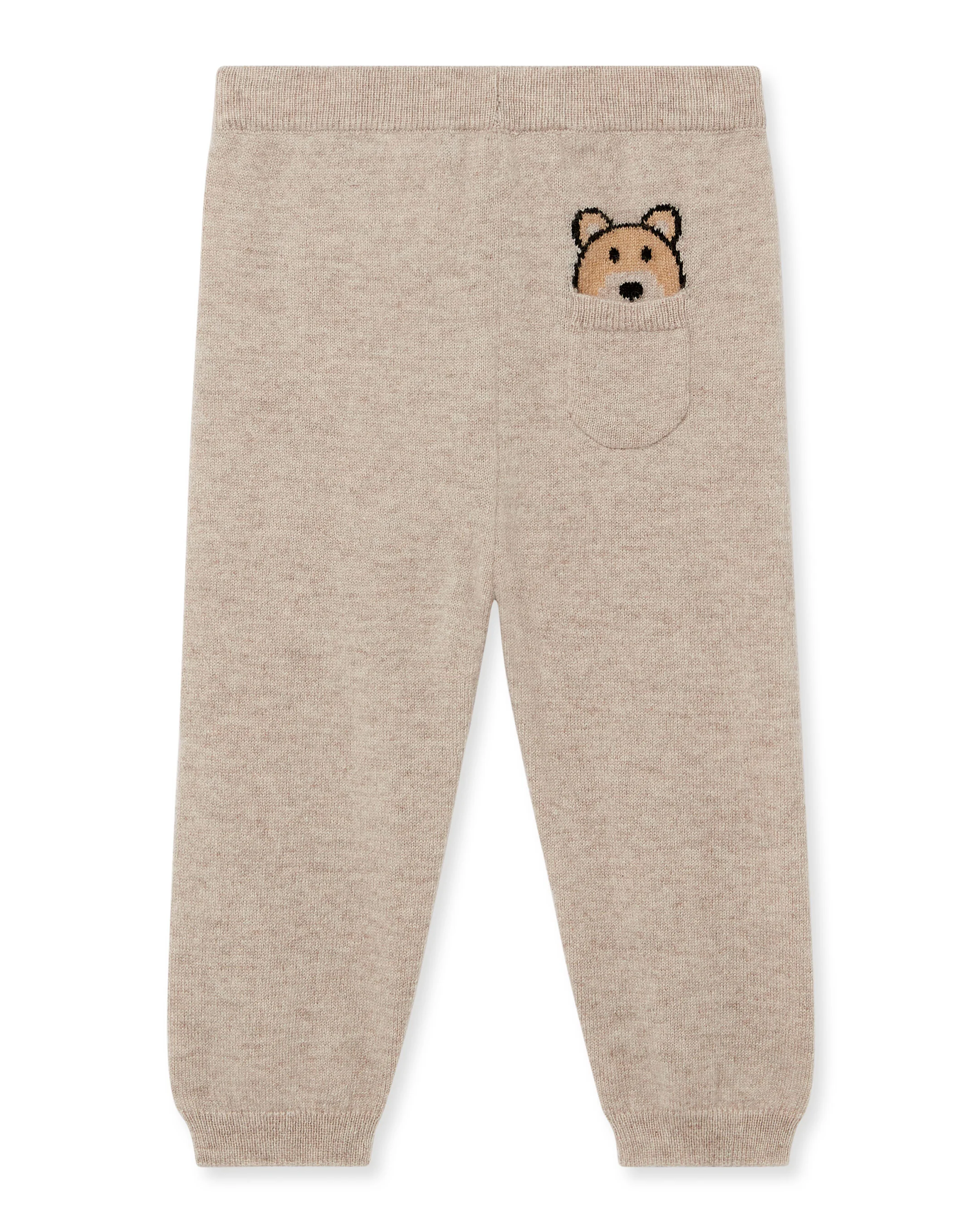 Bear Pocket Cashmere Leggings Light Oatmeal Brown - Image 8