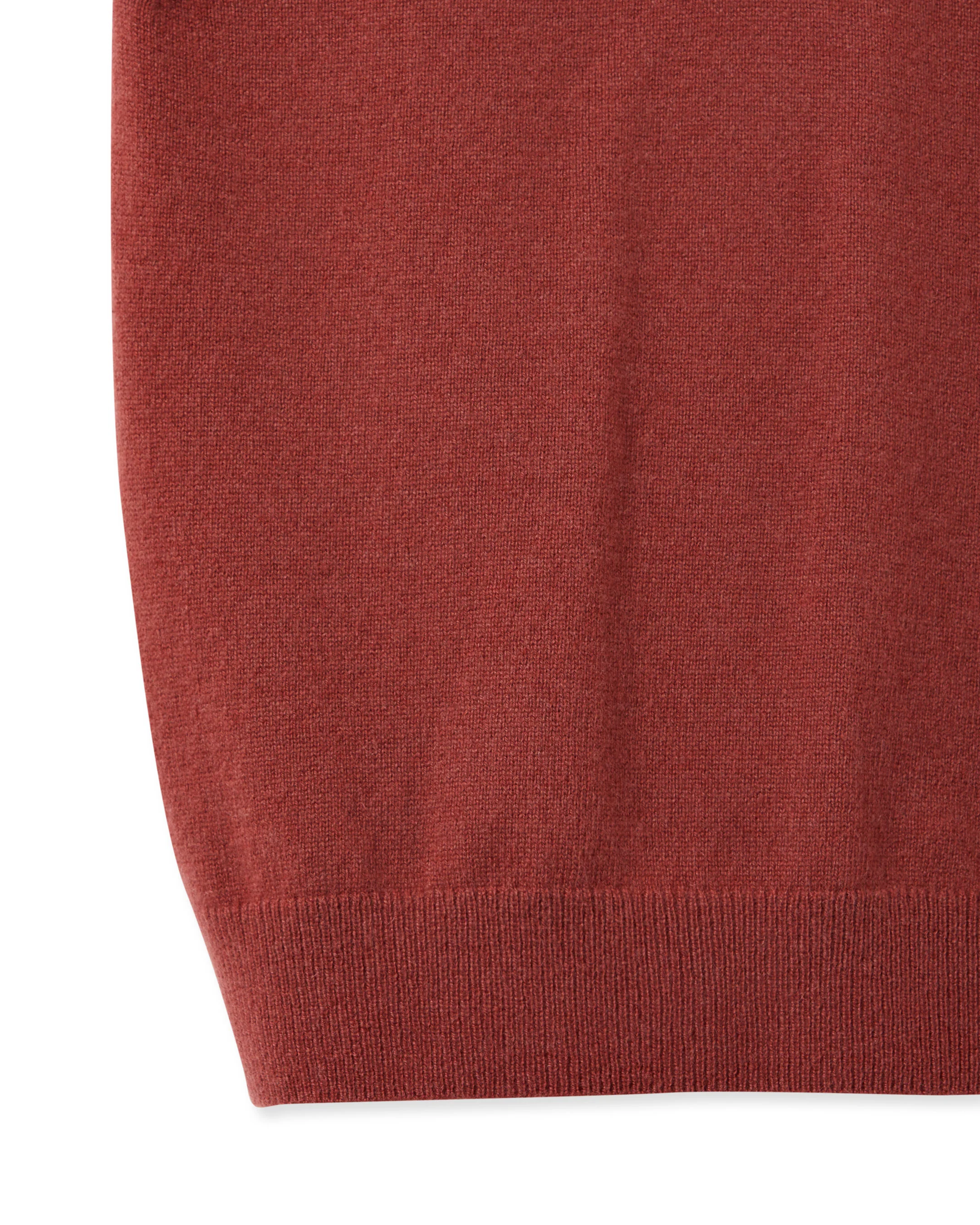 Boys Cashmere Slipover Brick Red - Image 4
