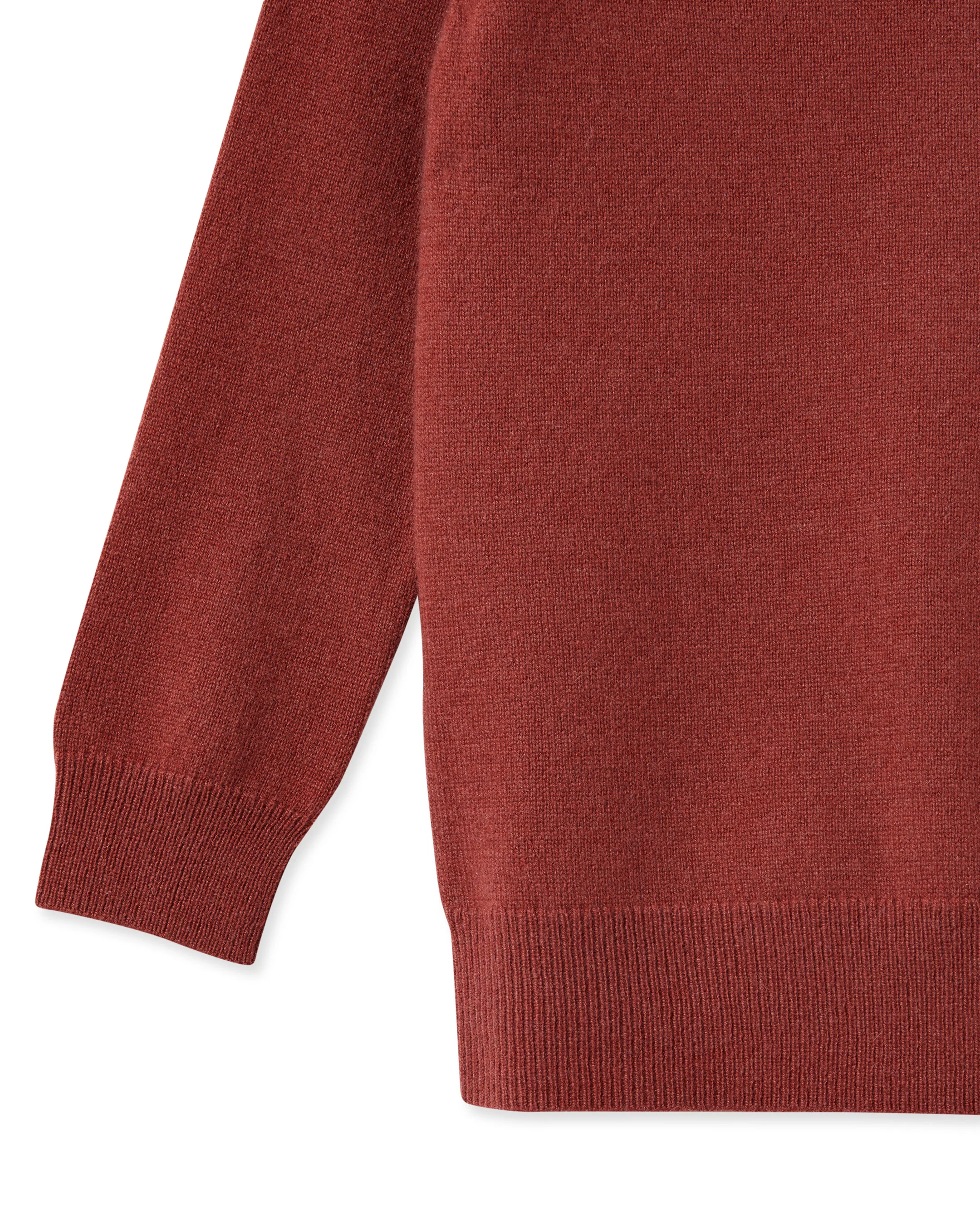 Boys Round Neck Cashmere Jumper Brick Red - Image 4