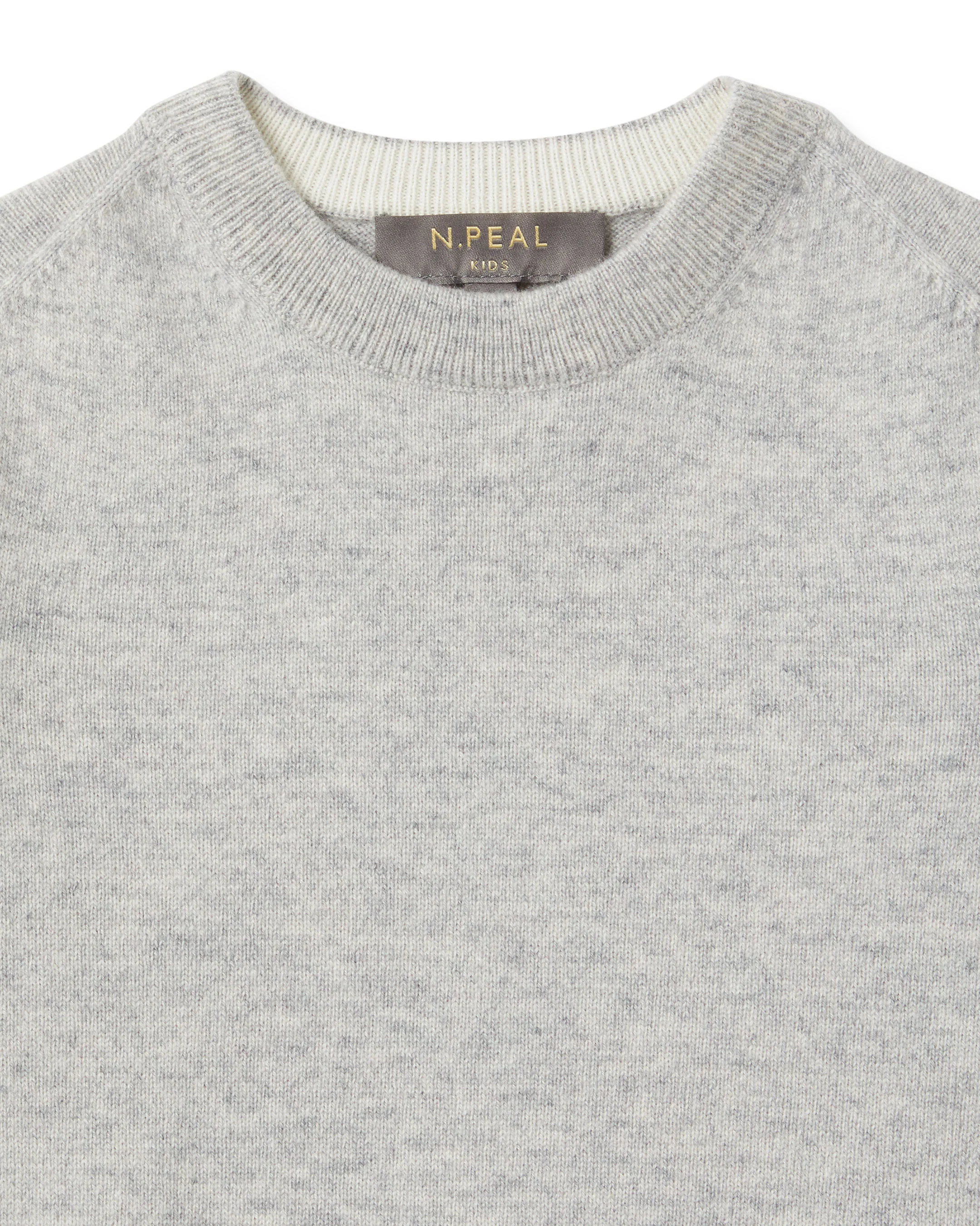 Boys Round Neck Cashmere Jumper Fumo Grey - Image 3