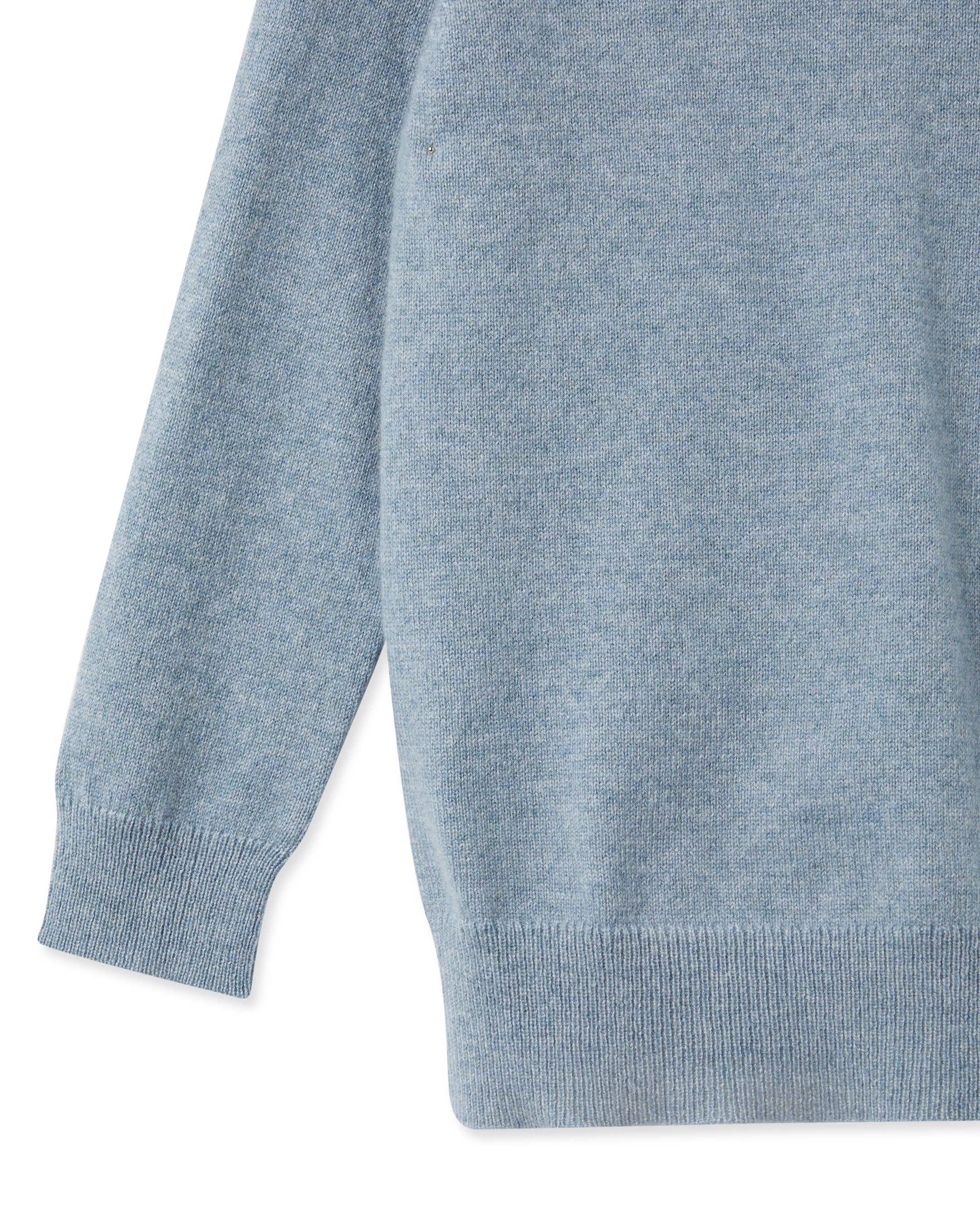 Boys Round Neck Cashmere Jumper Heather Blue - Image 4