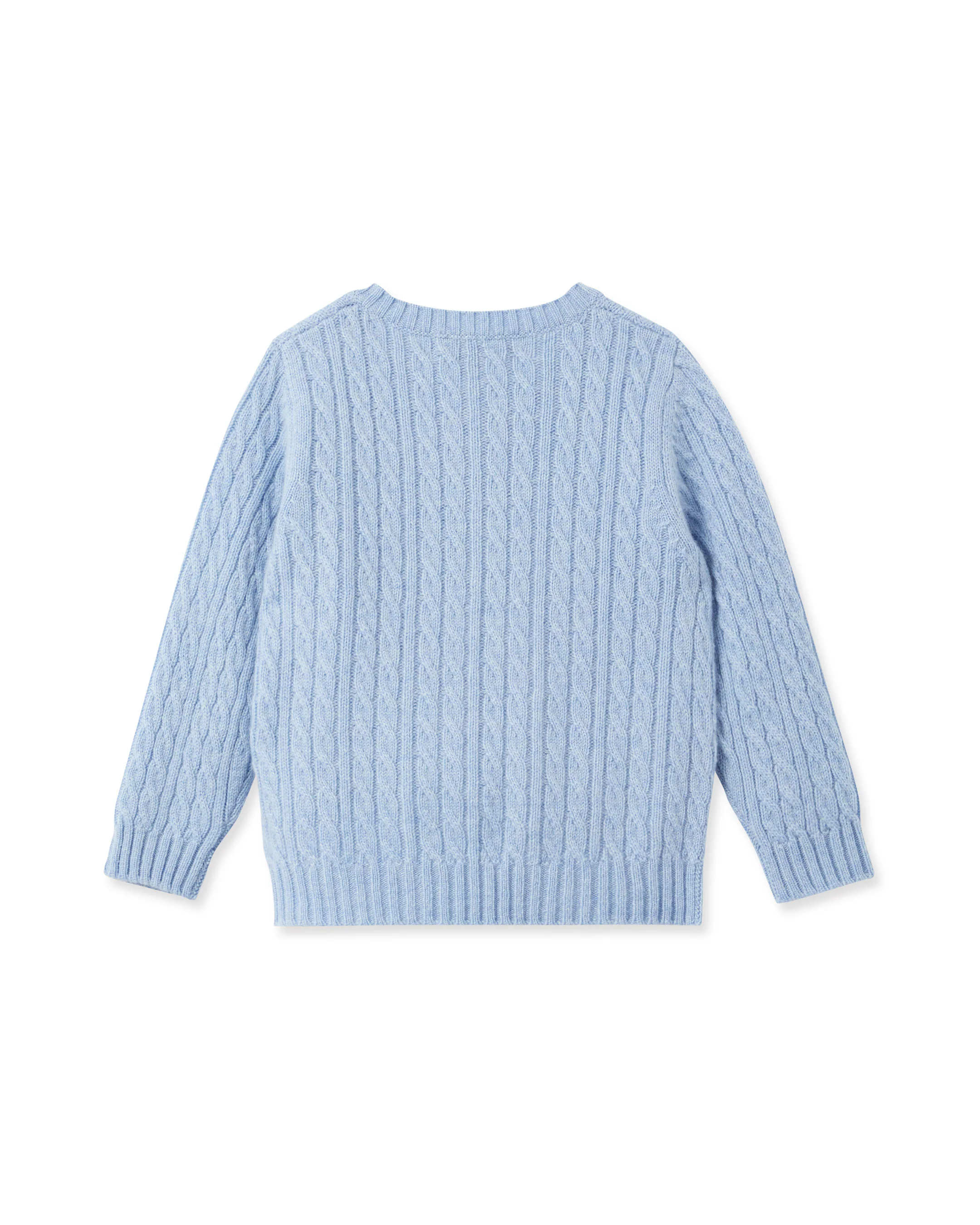 Cashmere Cable Cardigan Cornflower Blue - Image 7