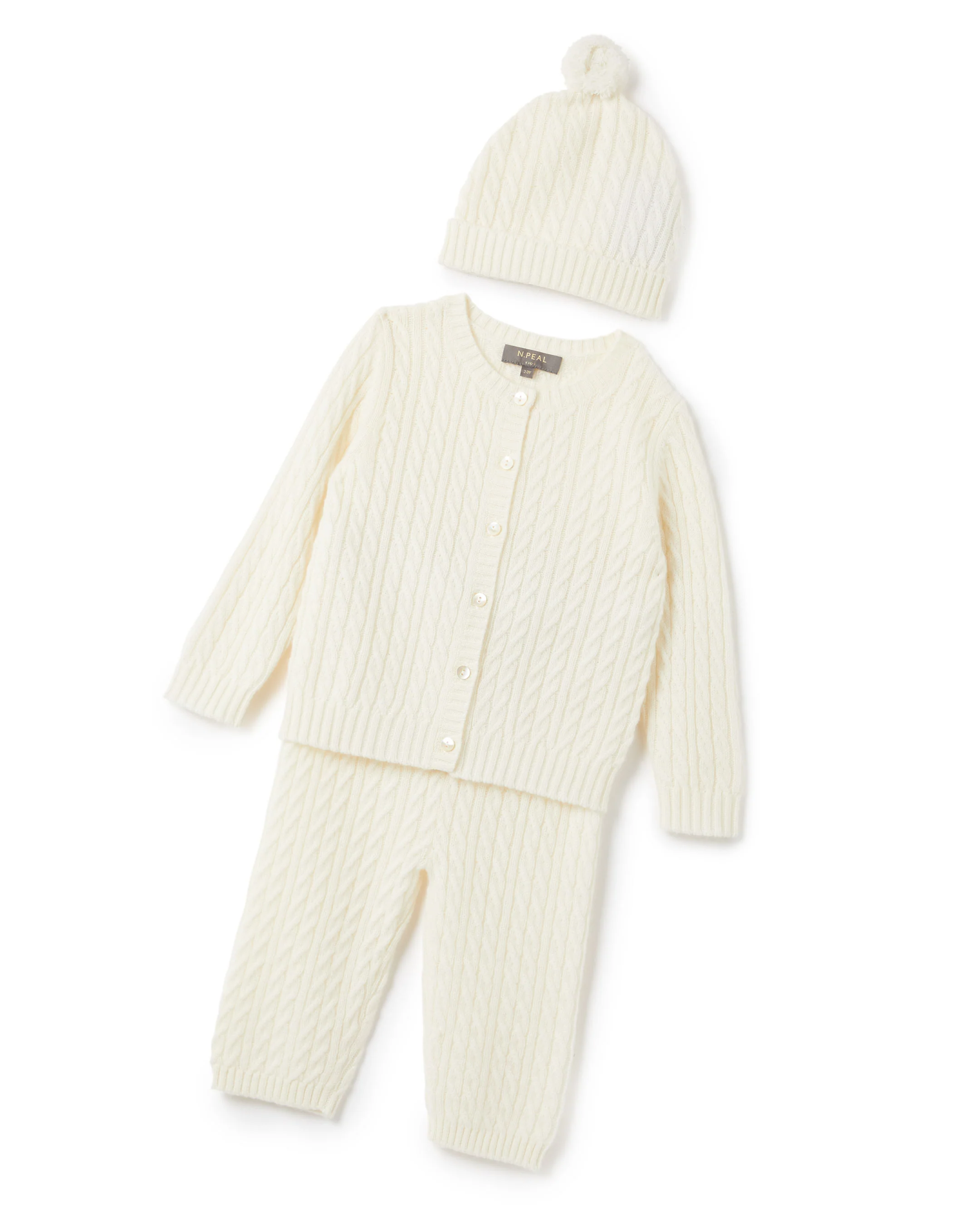 Cashmere Cable Cardigan New Ivory White - Image 10