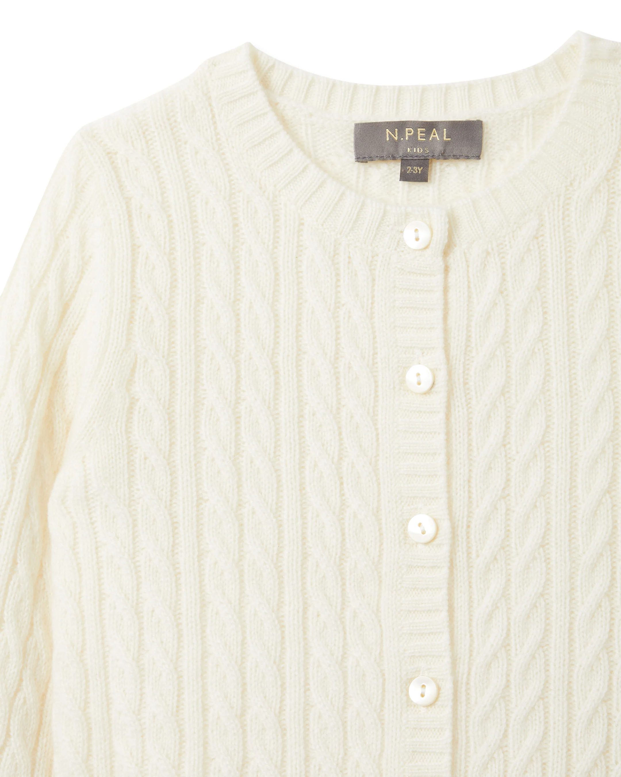 Cashmere Cable Cardigan New Ivory White - Image 8