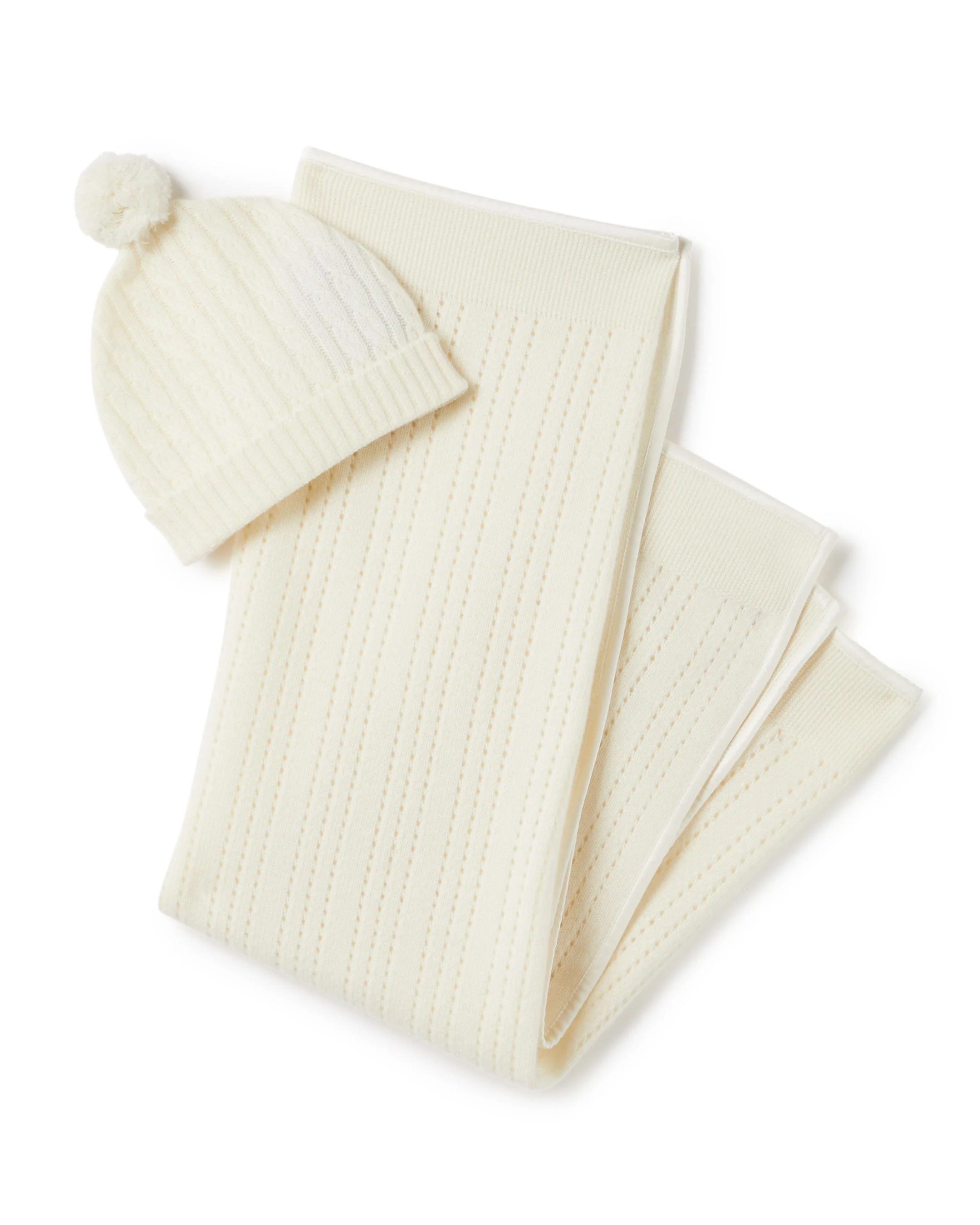 Cashmere Cable Hat New Ivory White - Image 7