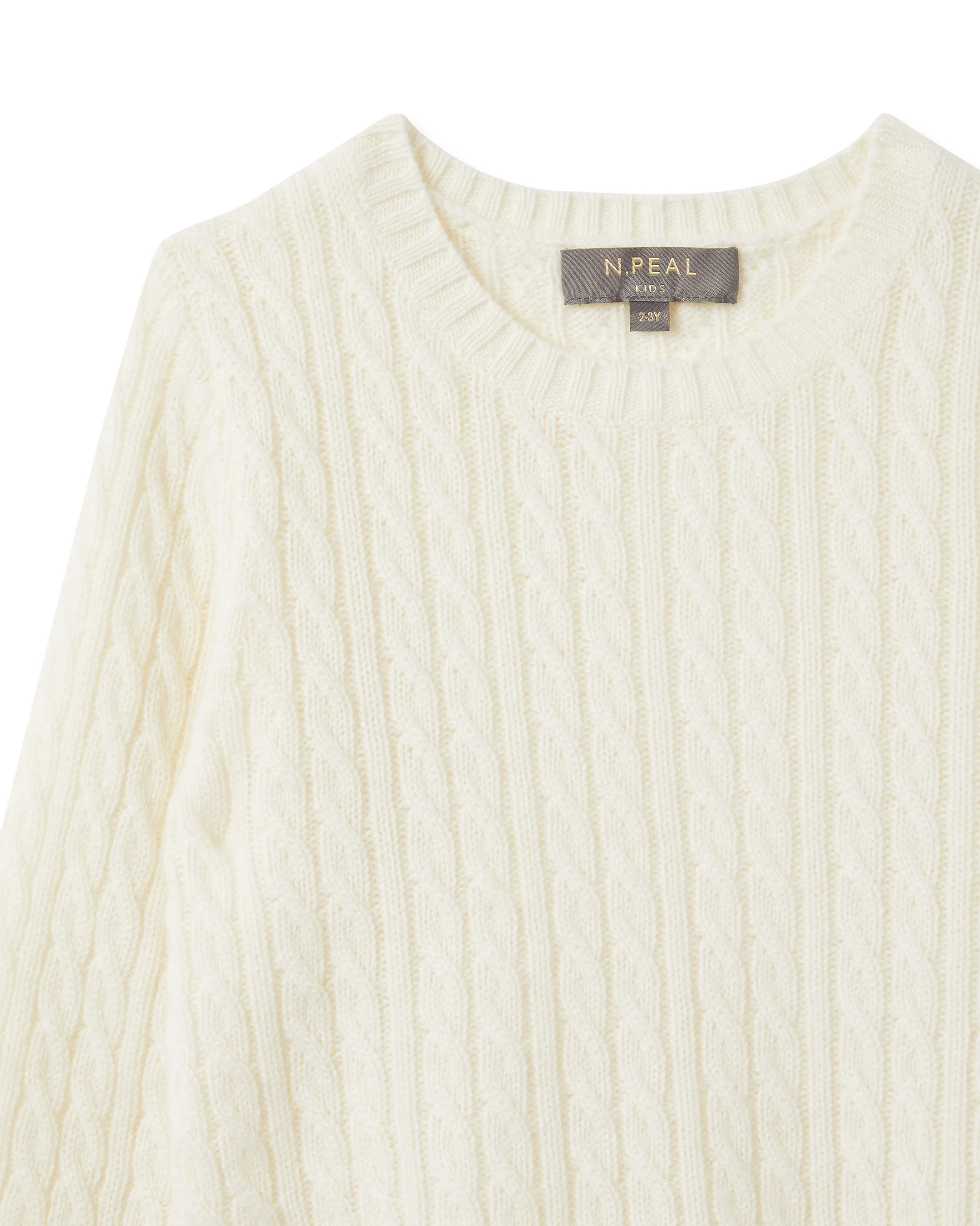 Cable Cashmere Jumper New Ivory White - Image 3