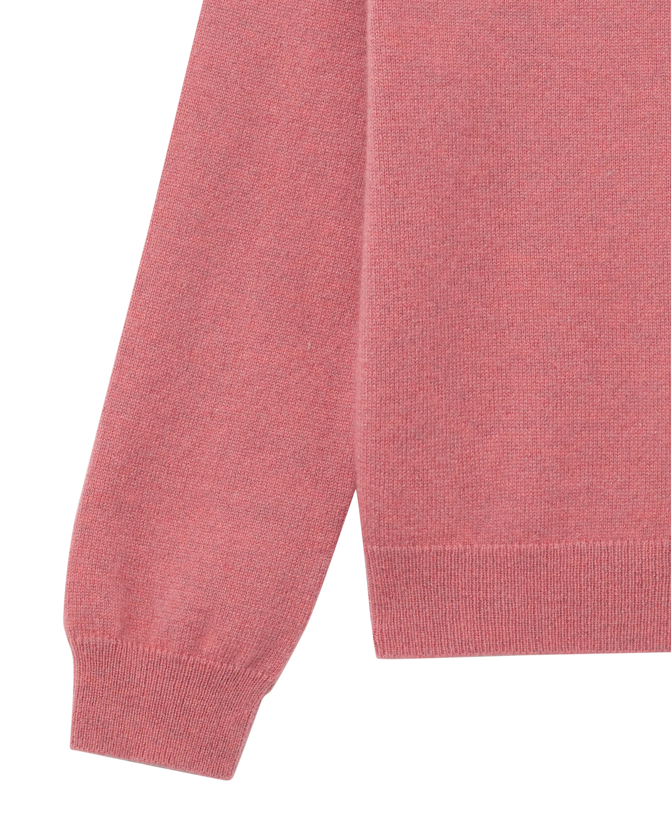 Girls Round Neck Cashmere Jumper Heather Pink - Image 4