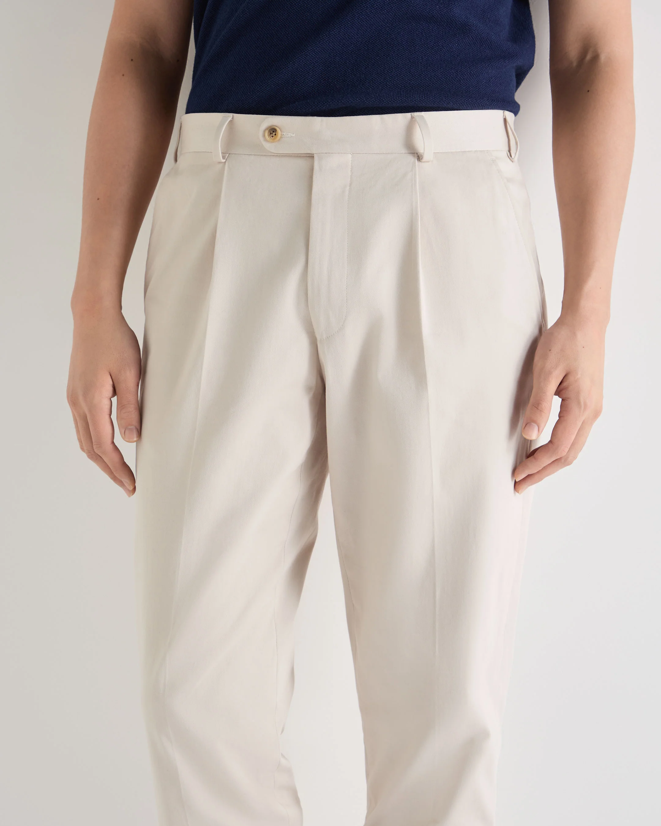 Mens Atrani Cotton Trousers Stone Brown - Image 5