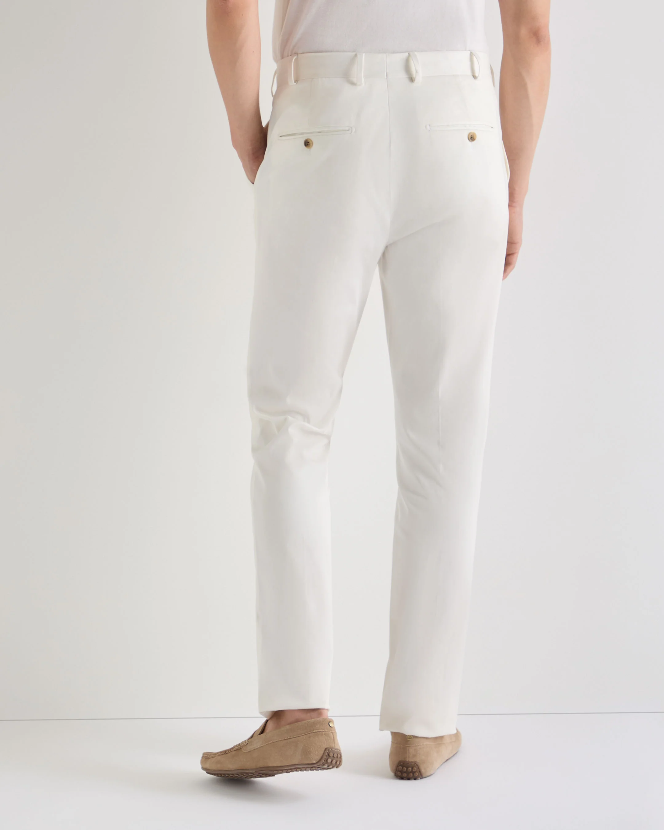 Men's Atrani Cotton Trousers White - Image 4
