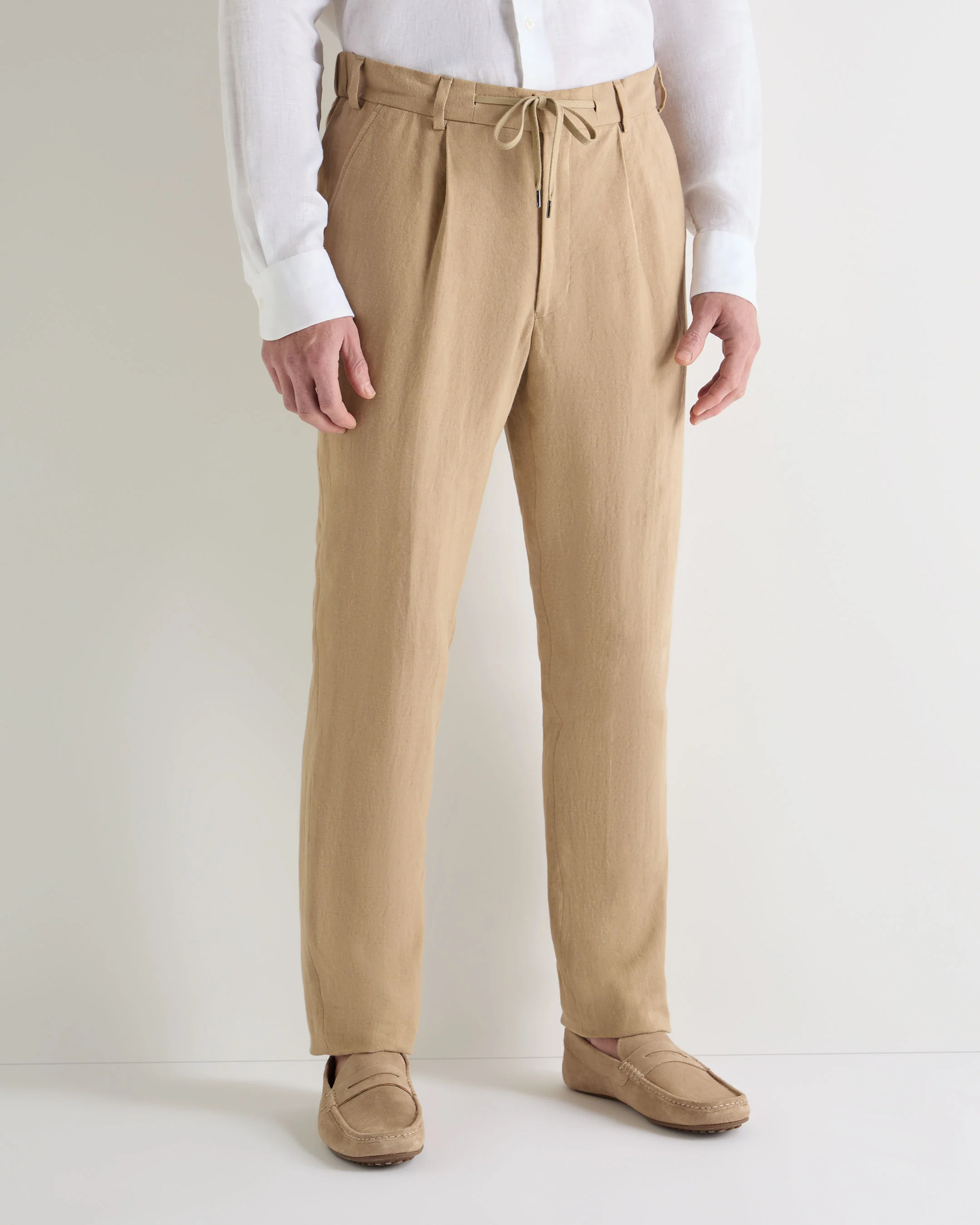 Men's Atrani Linen Trouser Taupe Brown