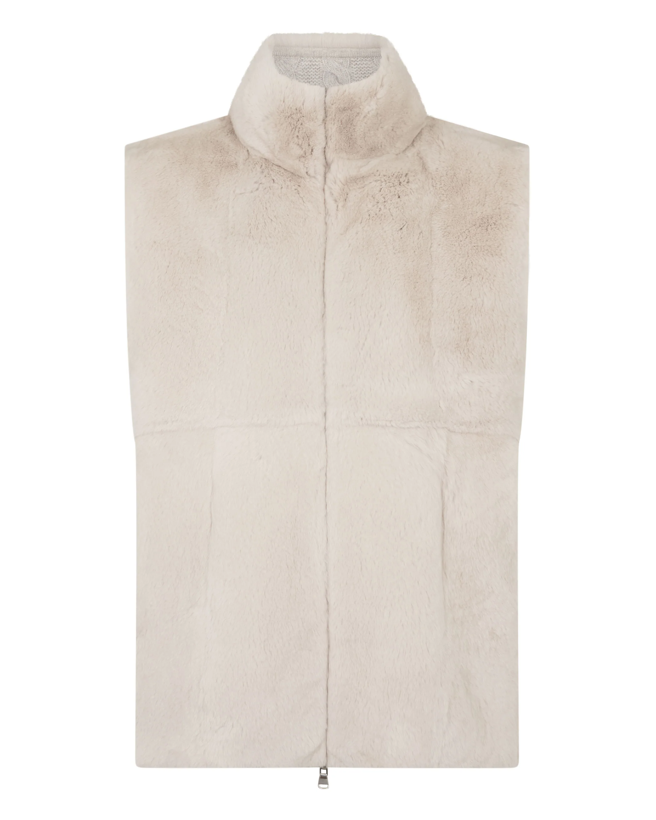 Men's Dolomiti Cable Fur Gilet Ash Grey Marl - Image 6