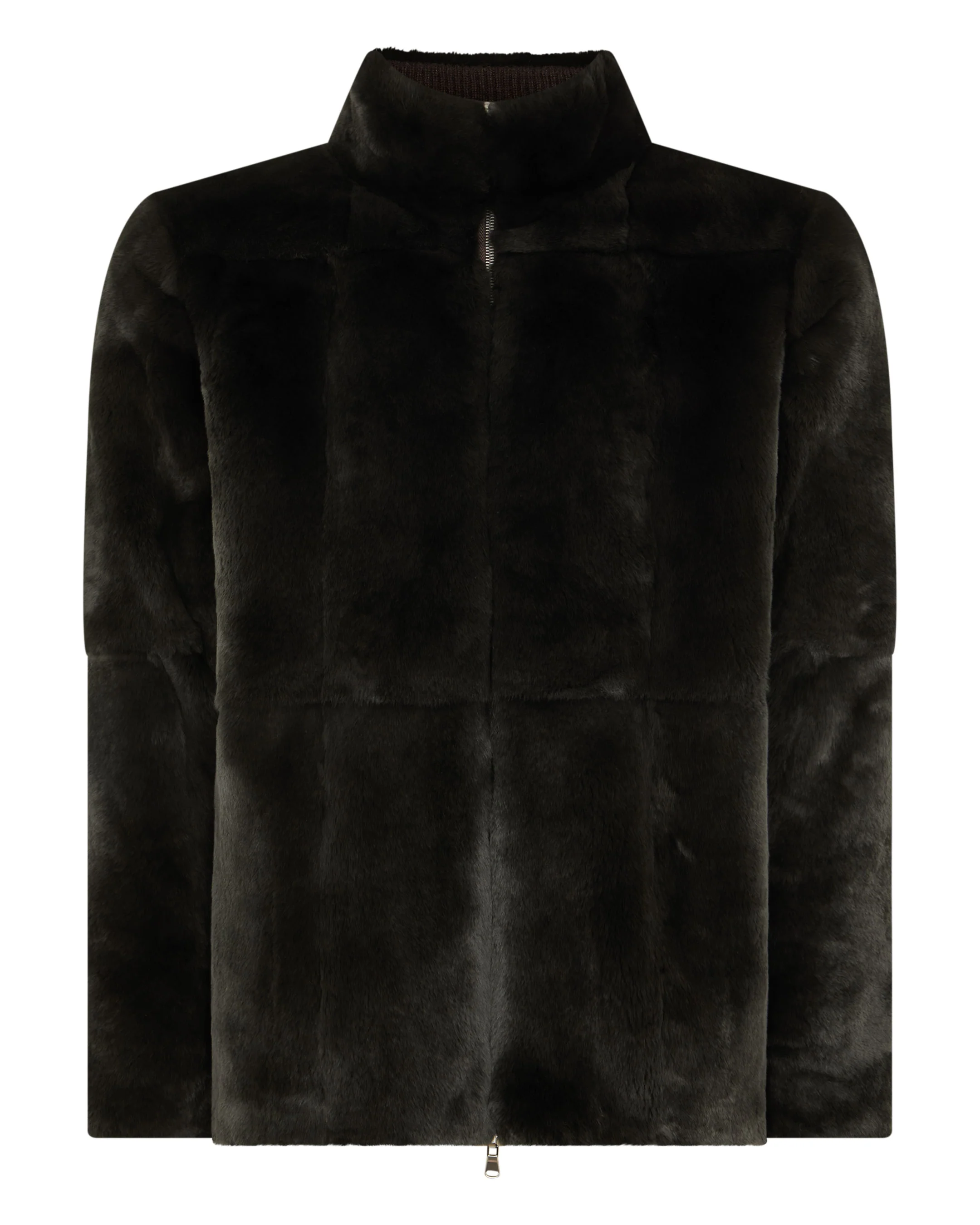 Men's Aspen Cashmere Cable Fur Cardigan Chocolate Brown - Image 6