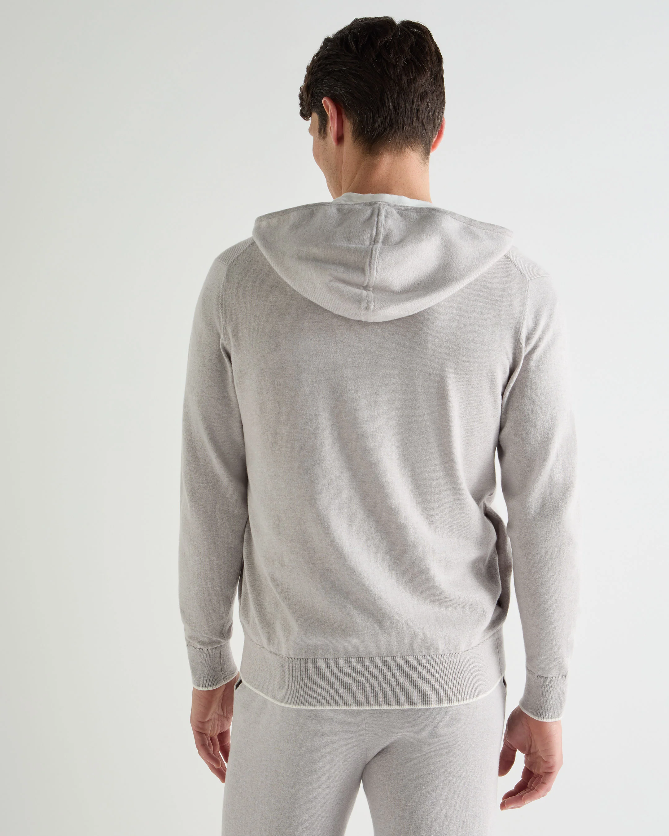 Men's Cotton Blend Hoodie Fumo Grey - Image 4