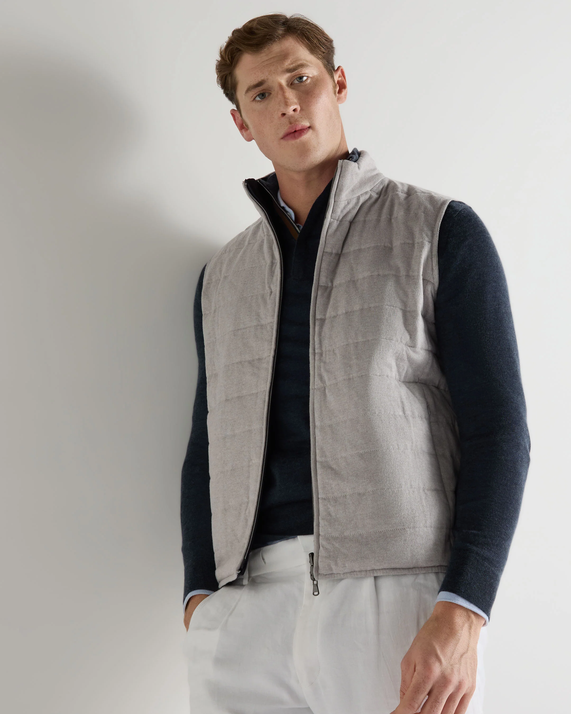 Men's Strand Down Gilet Fumo Grey