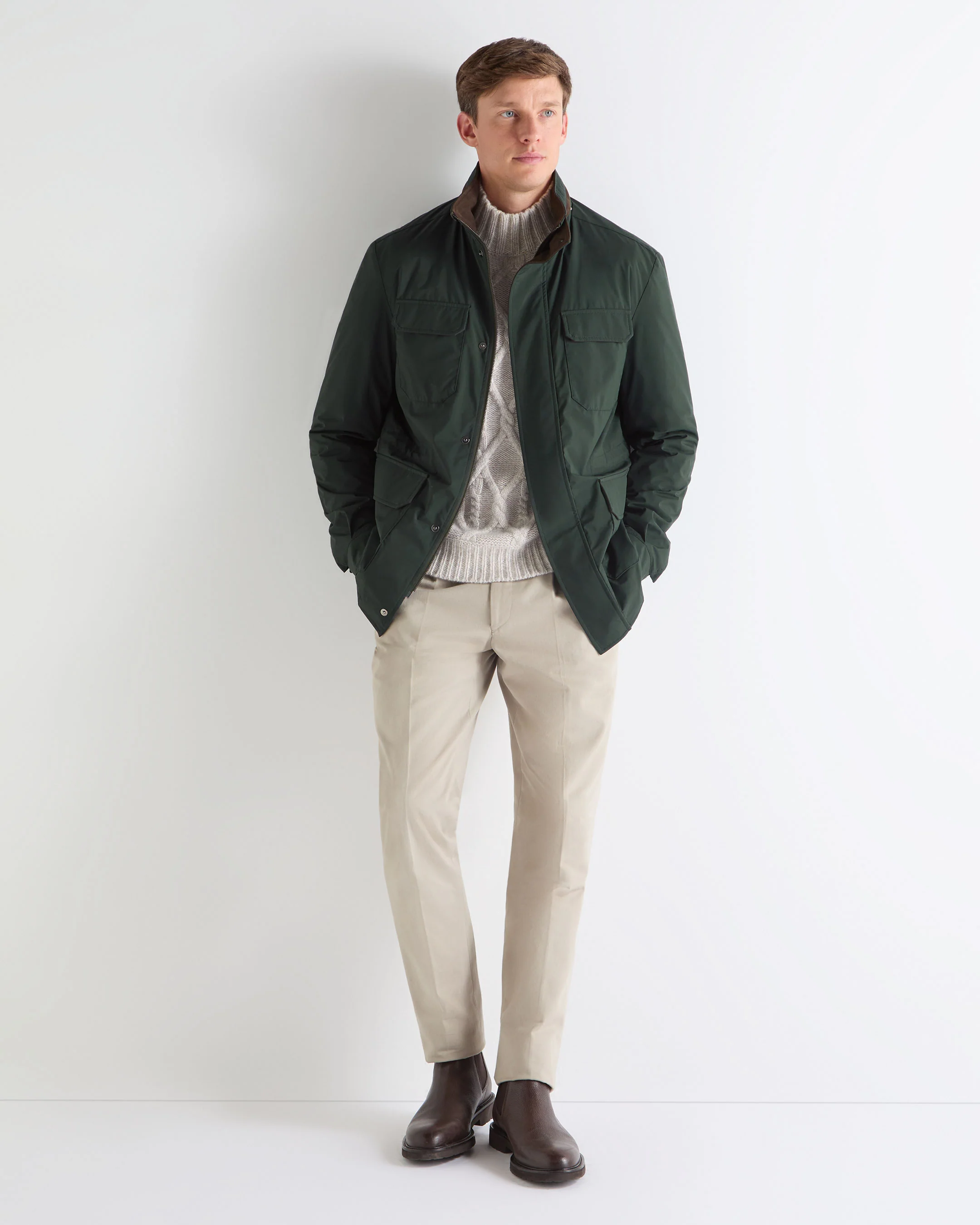 Men's Vale Weatherproof Jacket Khaki Green - Image 3