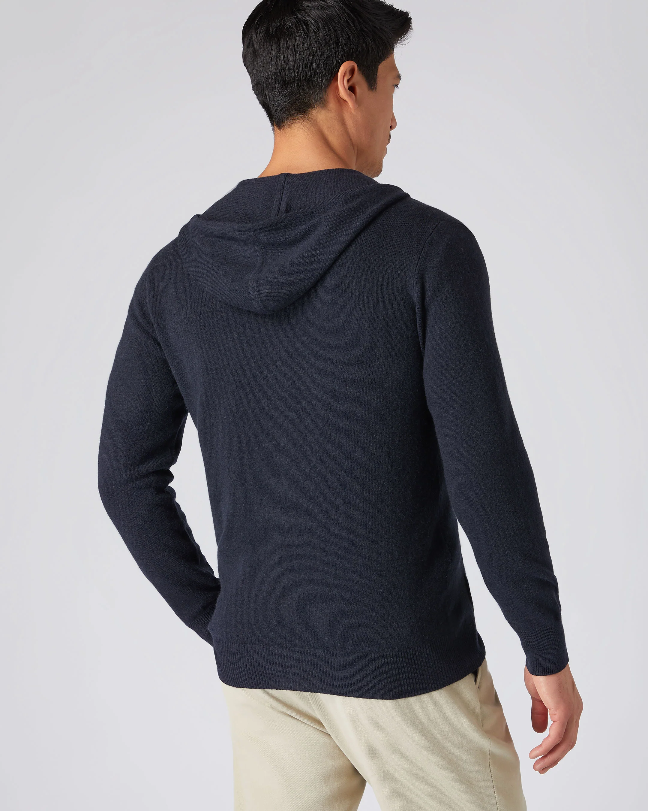 Men's Ladbroke Cashmere Hoodie Navy Blue - Image 4