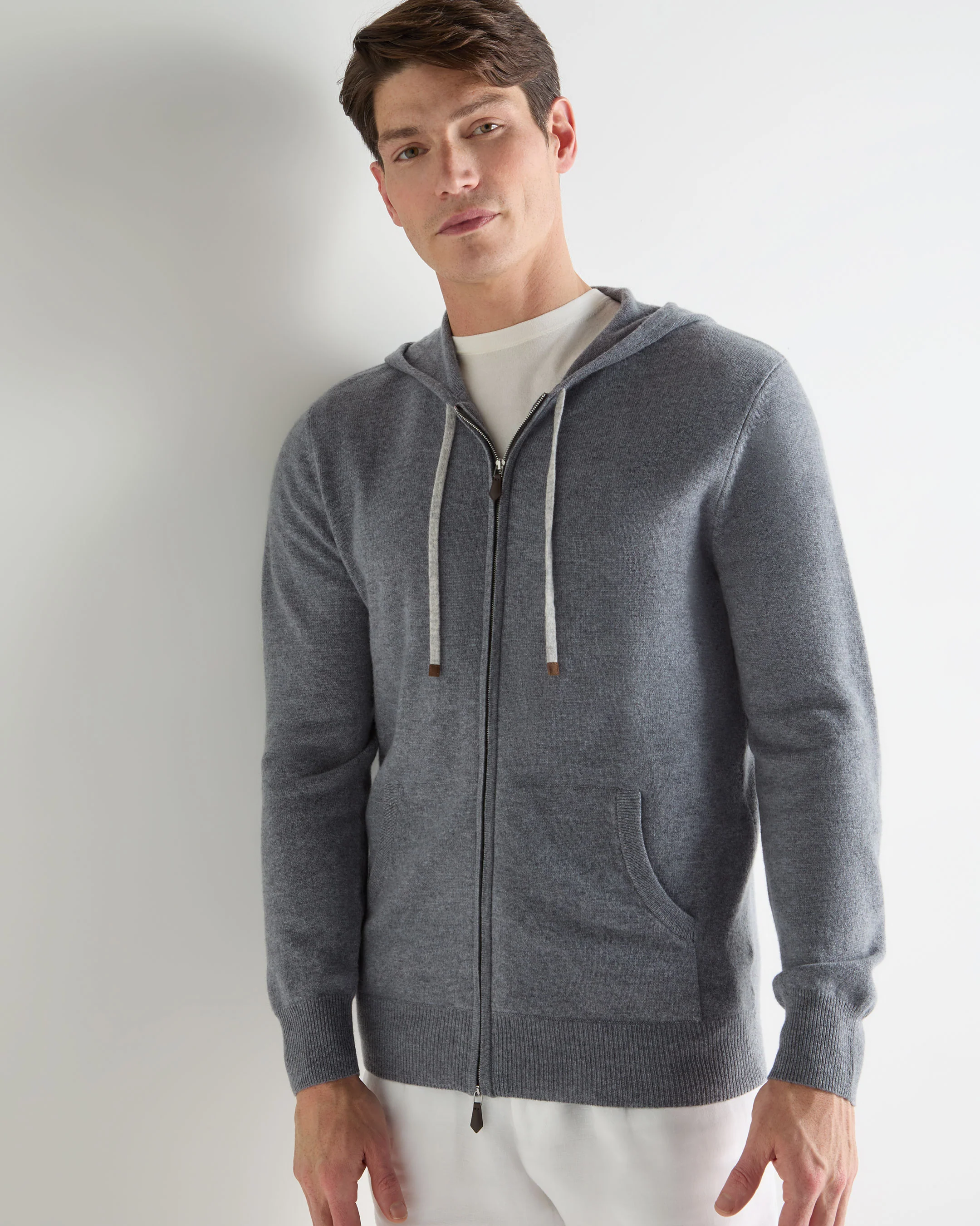 Men's Ladbroke Cashmere Hoodie Ash Grey