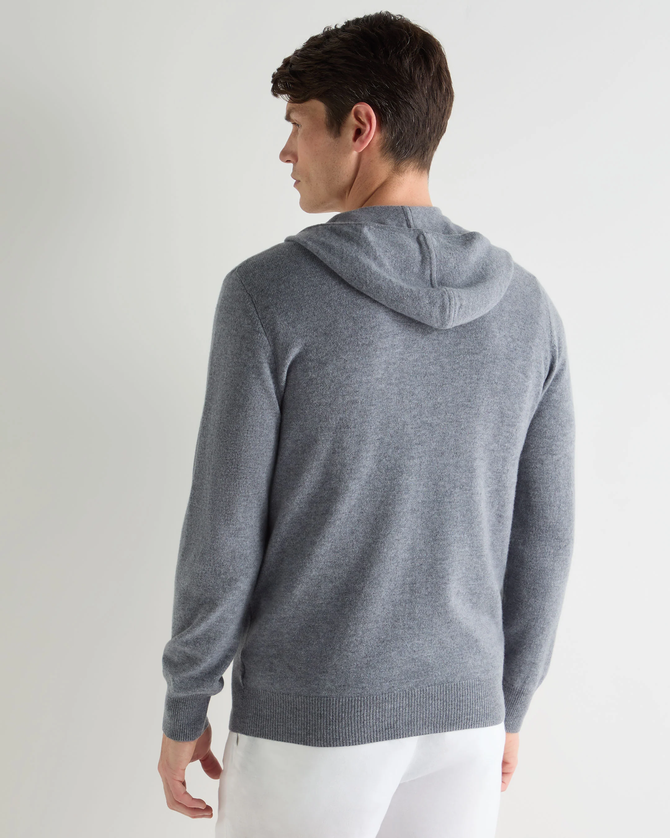 Men's Ladbroke Cashmere Hoodie Ash Grey - Image 4