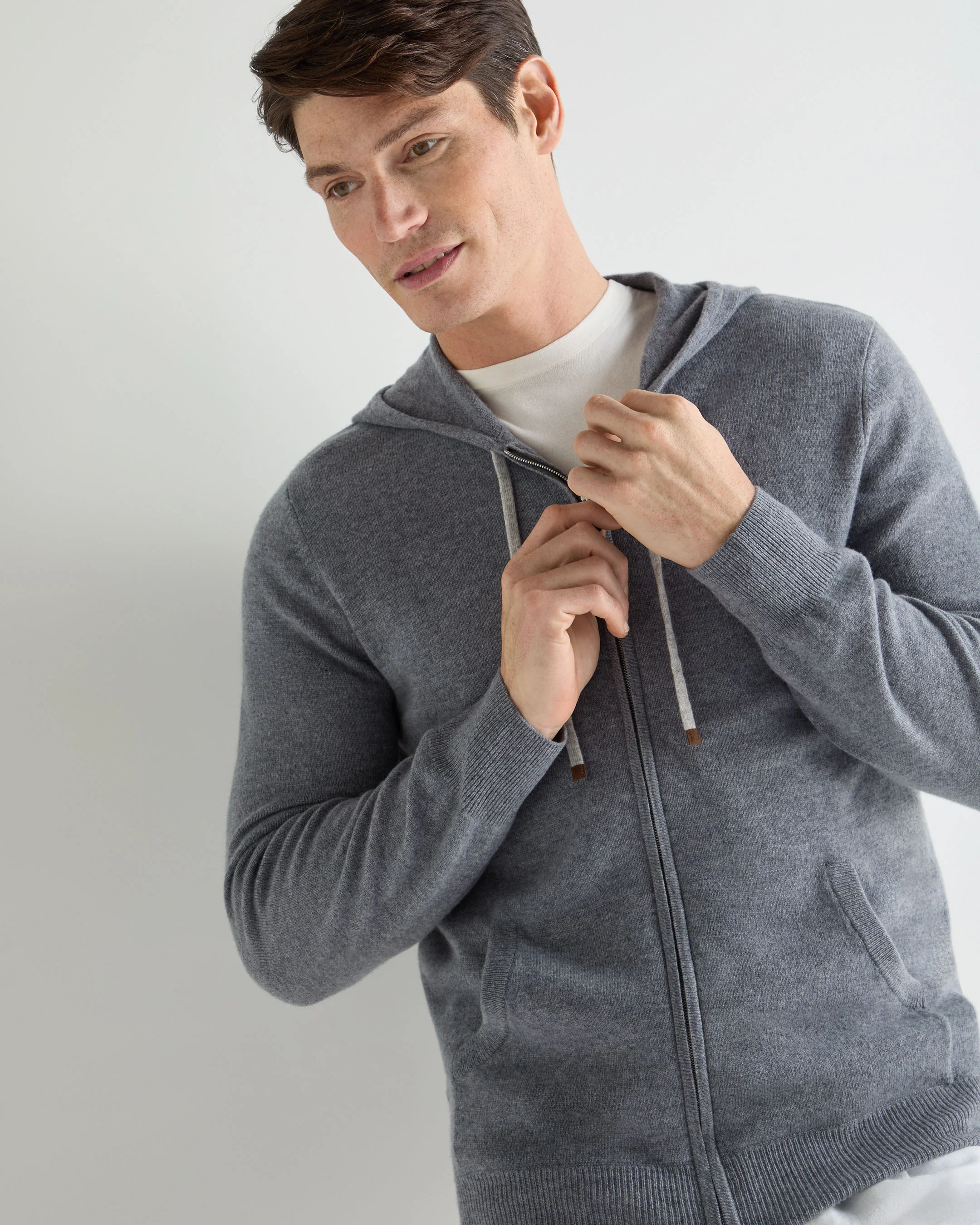 Men's Ladbroke Cashmere Hoodie Ash Grey - Image 5