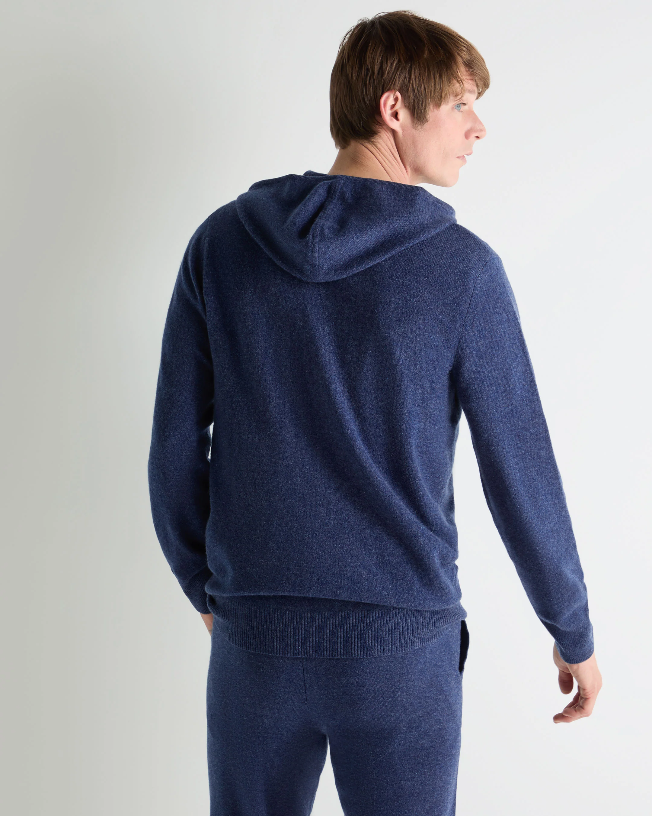 Men's Ladbroke Cashmere Hoodie Bright Denim Blue - Image 4
