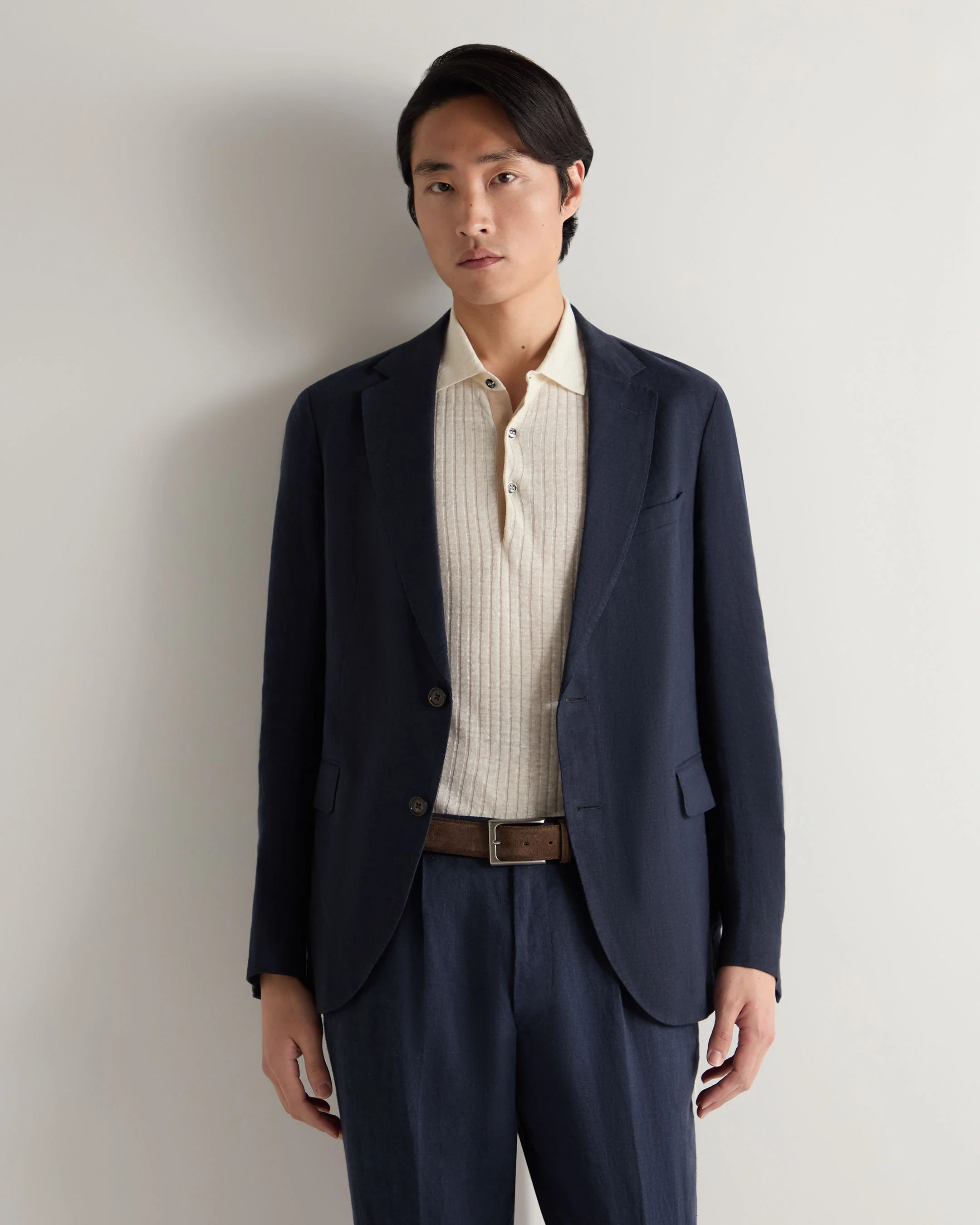 Men's Amalfi Linen Jacket Navy Blue