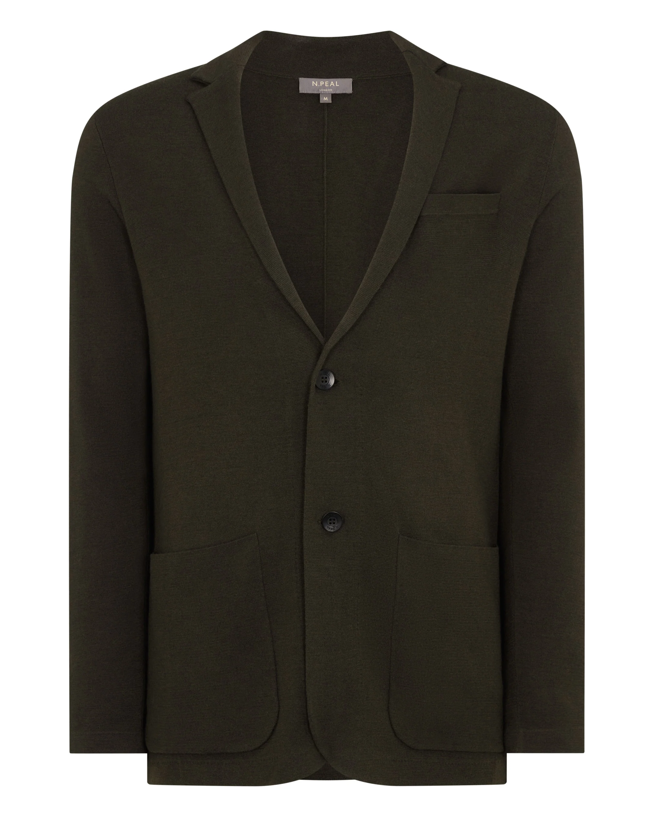 Men's Marlborough Fine Gauge Cashmere Jacket Arabica Khaki Green - Image 2