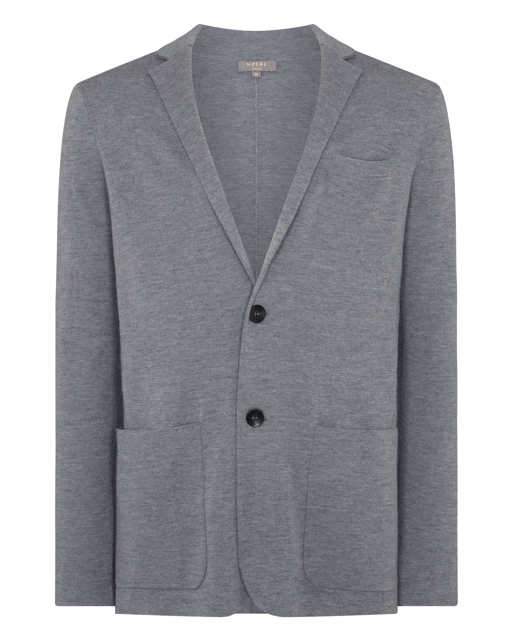 Men's Marlborough Fine Gauge Cashmere Jacket Graphite Grey - Image 2