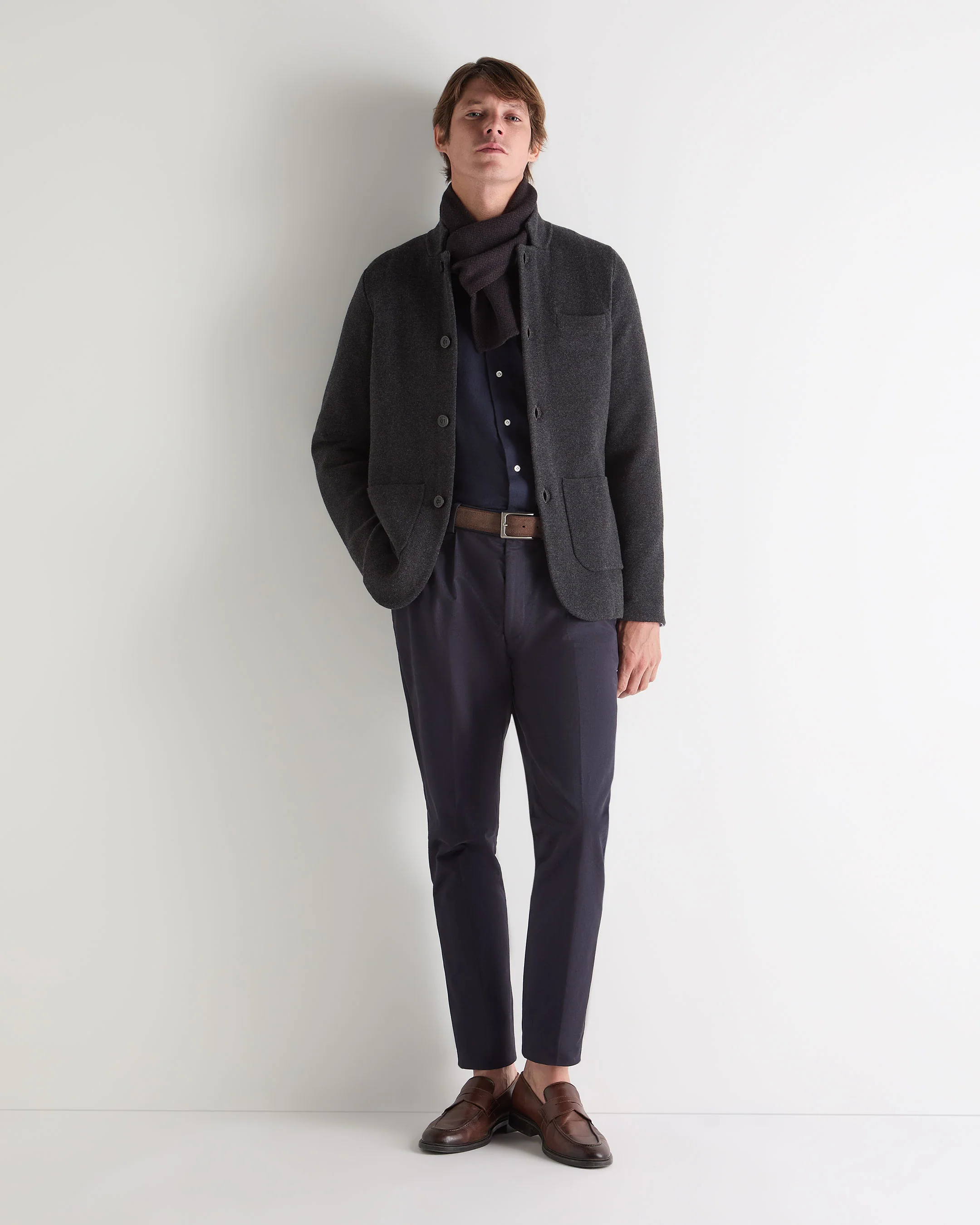 Men's Grosvenor Milano Cashmere Jacket Deep Charcoal Grey - Image 3