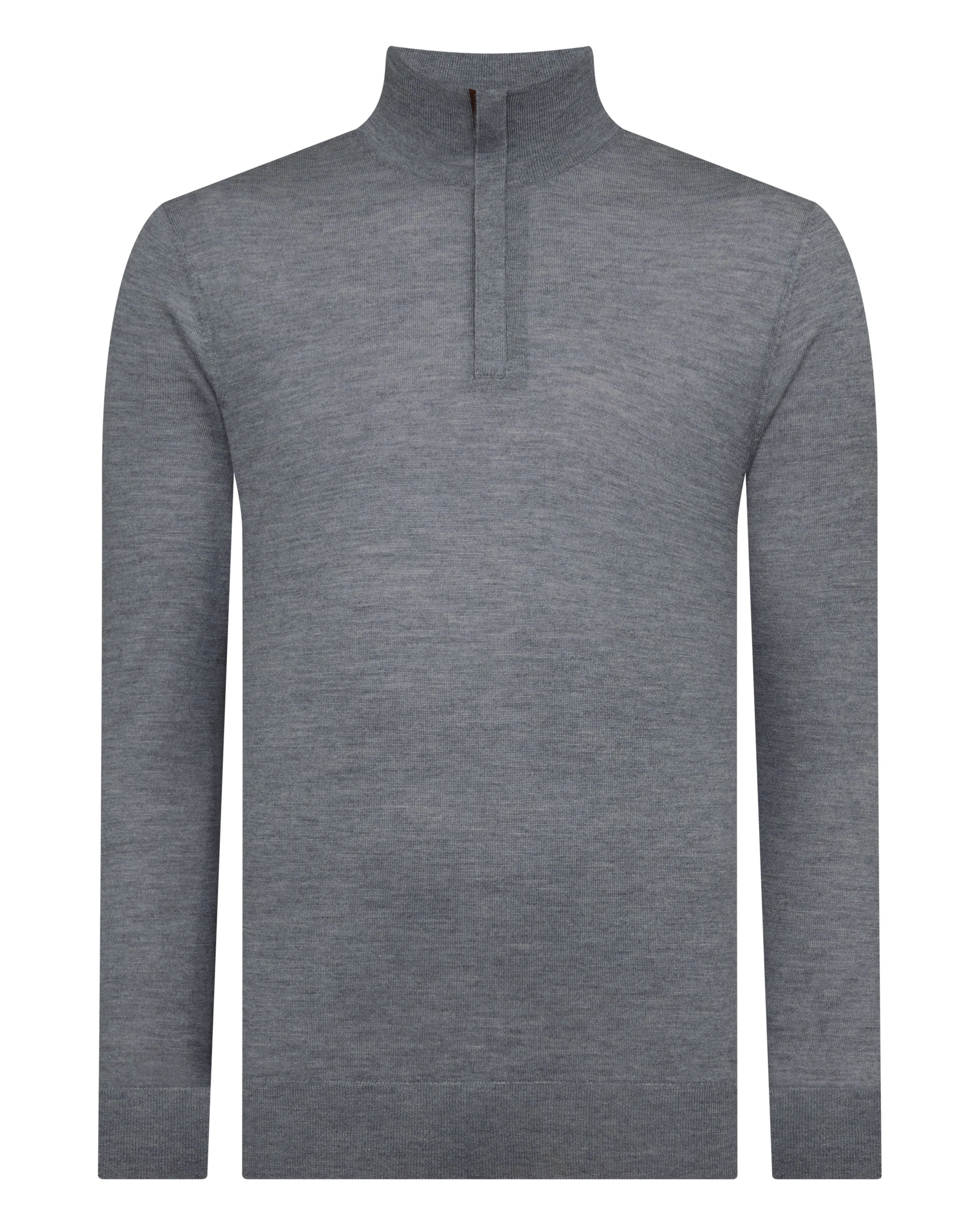 Men's Regent Fine Gauge Cashmere Half Zip Jumper Graphite Grey - Image 2