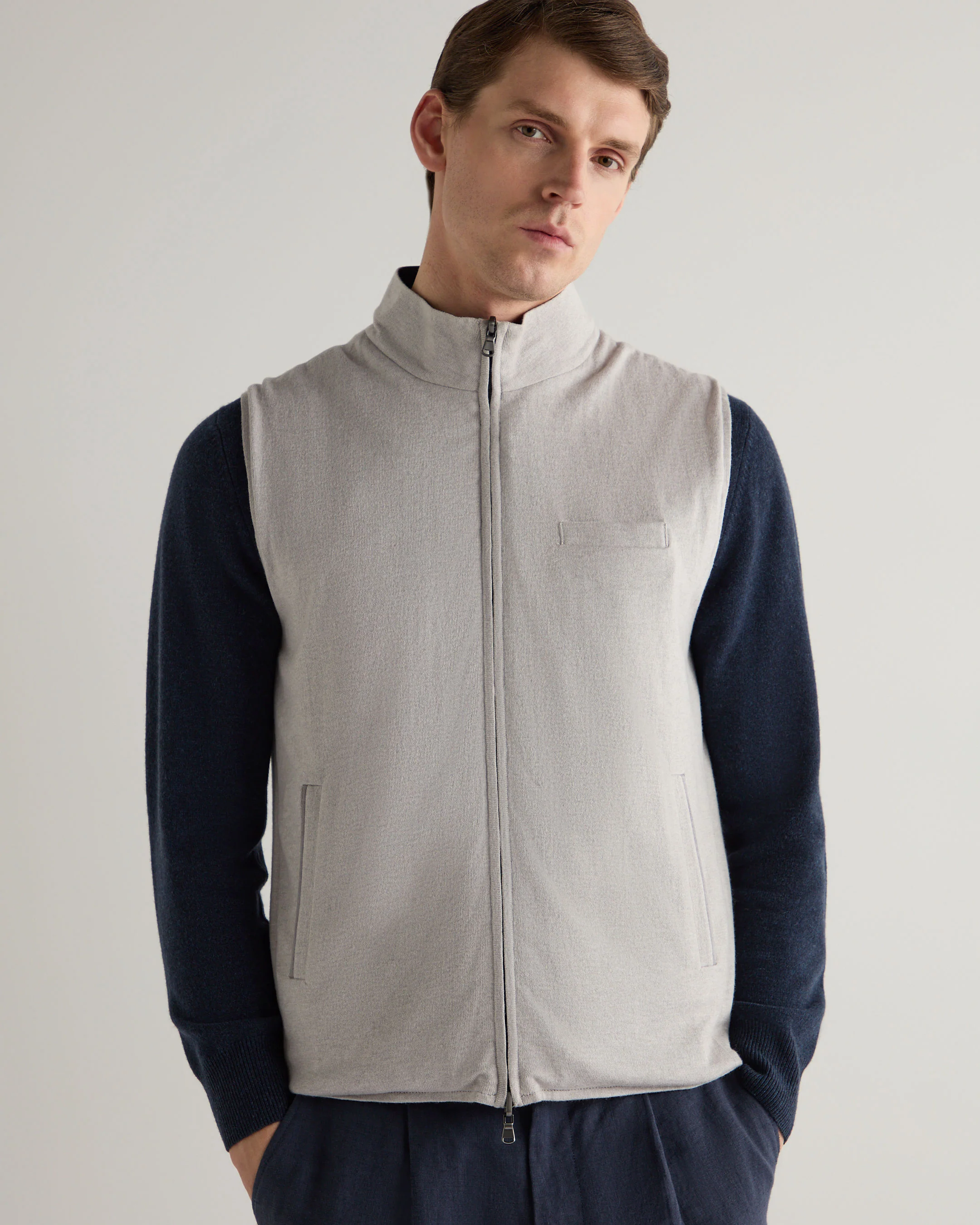 Men's Reversible Weatherproof Gilet Navy Blue - Image 6