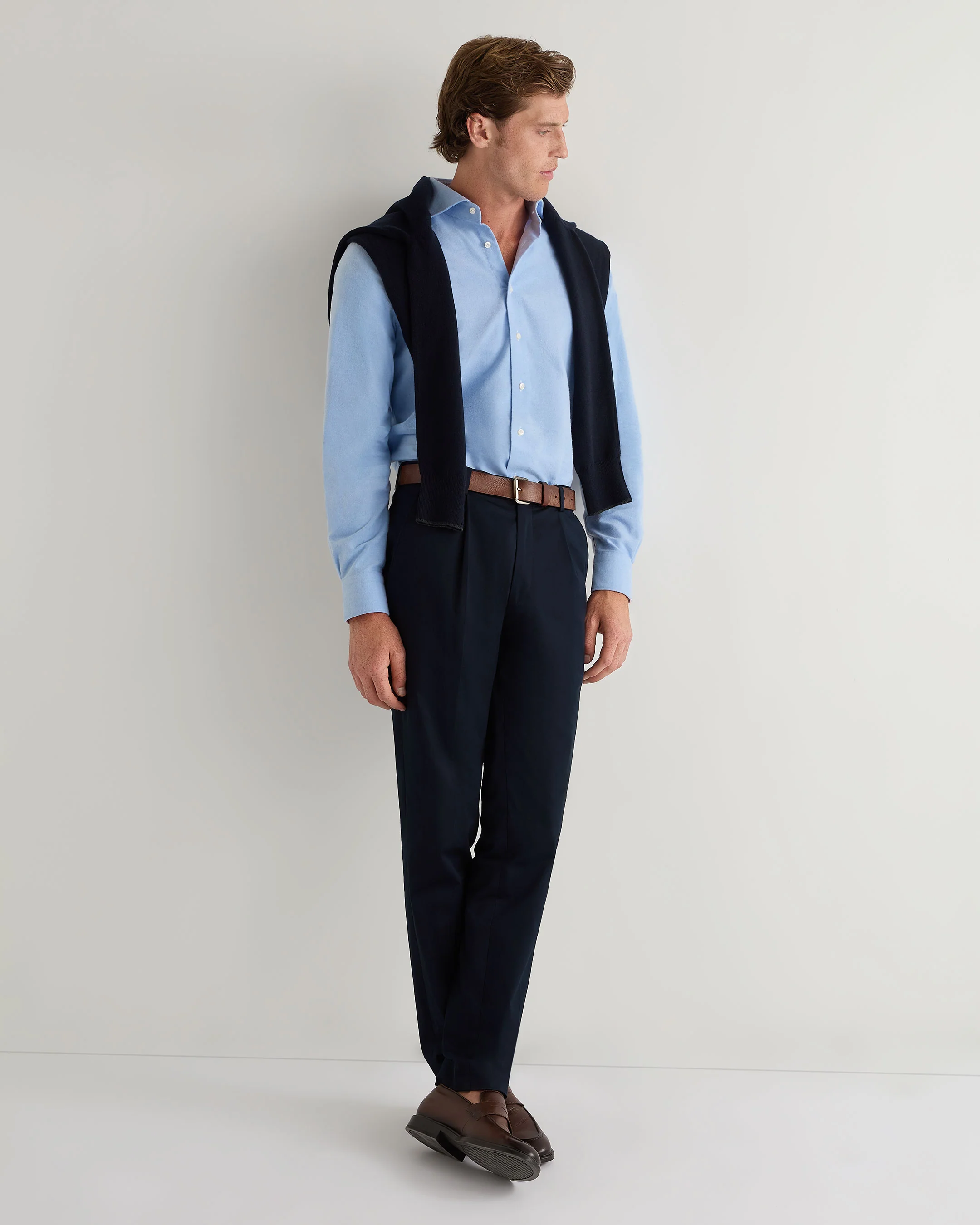 Men's Cannes Soft Cotton Flannel Shirt Blue - Image 3