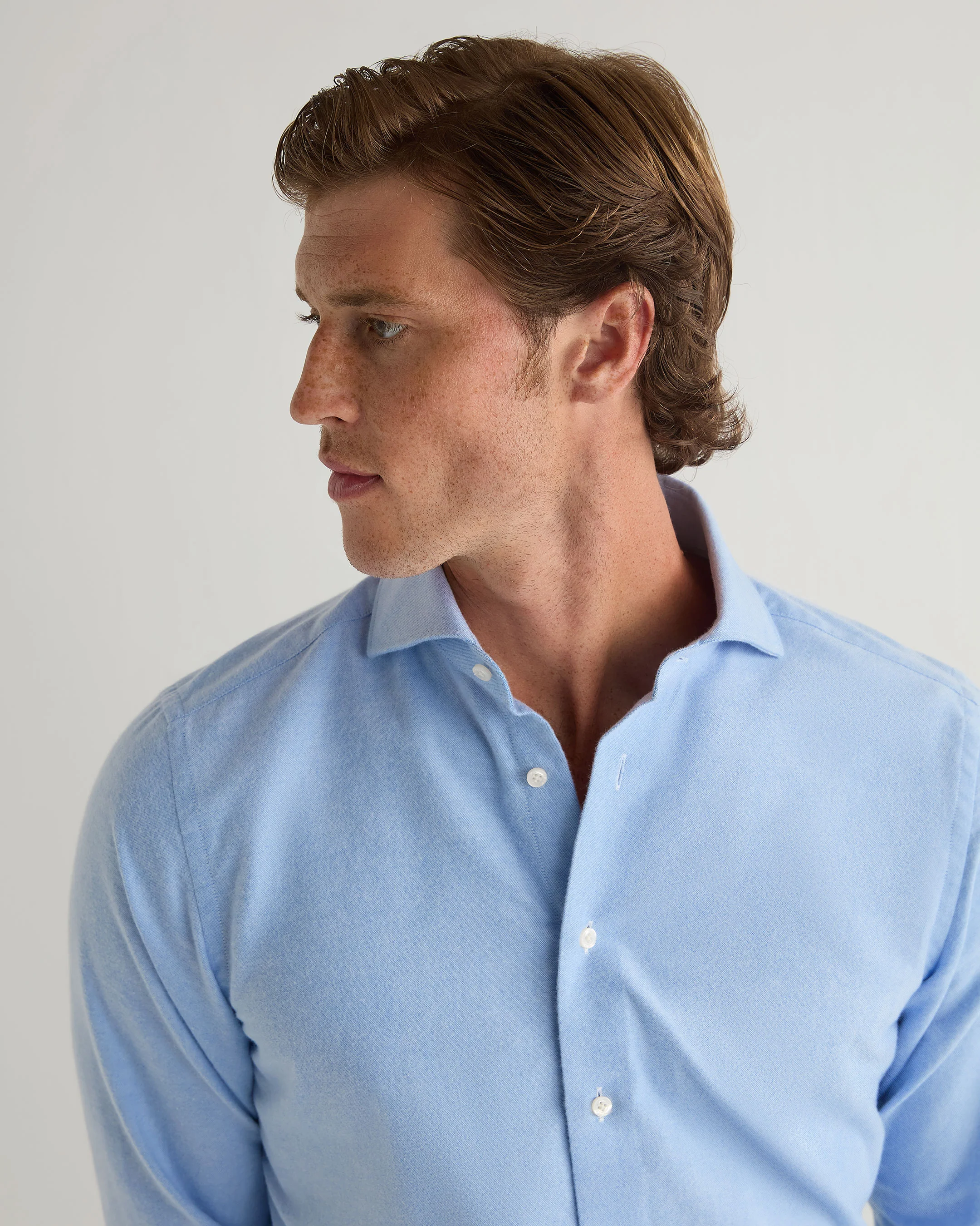Men's Cannes Soft Cotton Flannel Shirt Blue - Image 6