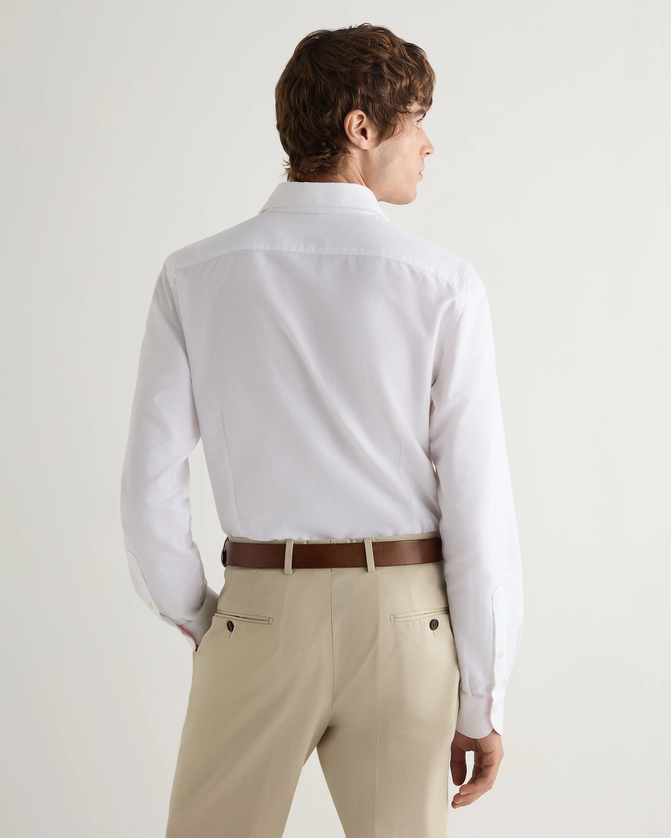 Men's Cannes Soft Cotton Flannel Shirt White - Image 4