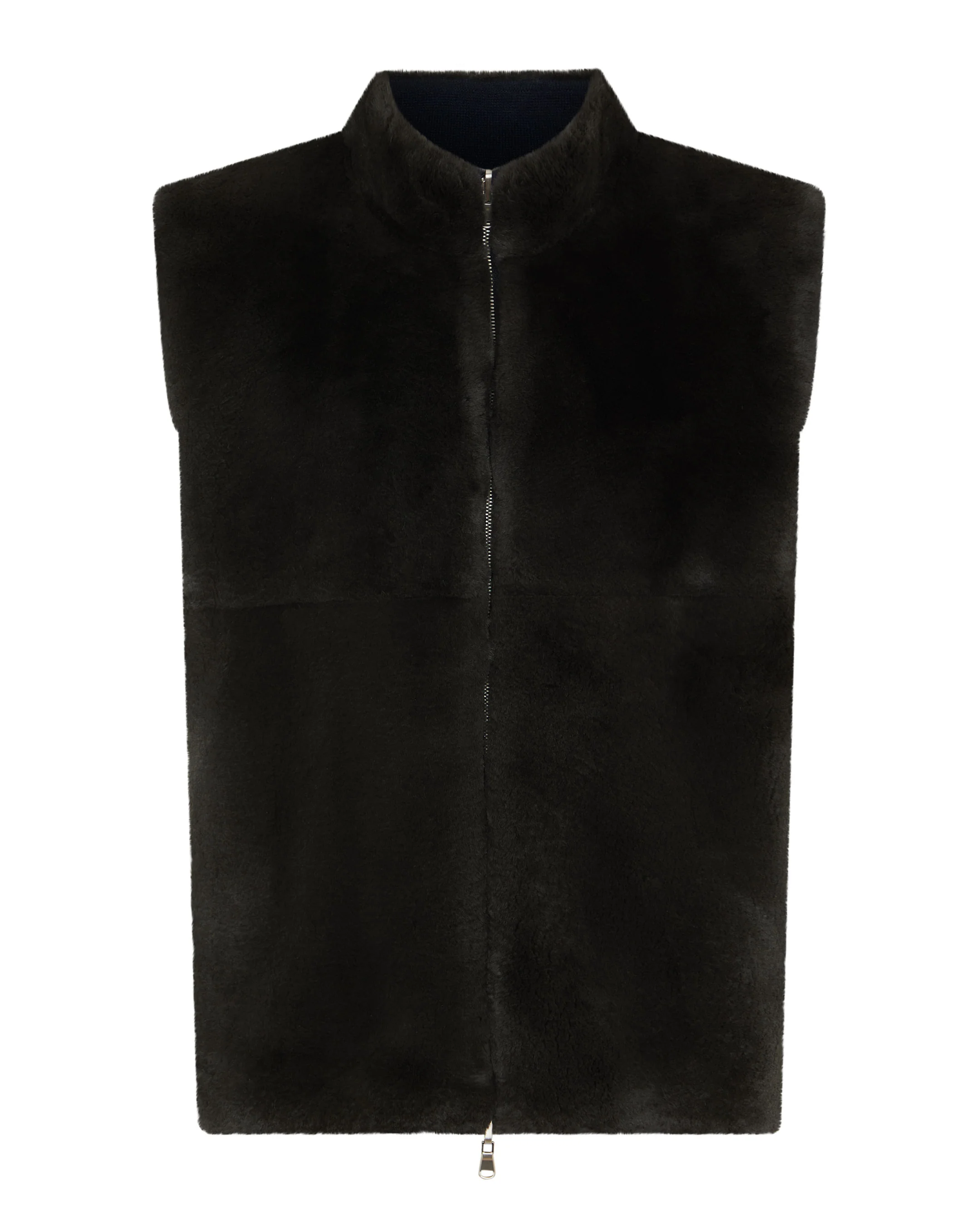 Men's Shaftesbury Reversible Cashmere Gilet Navy Blue - Image 6
