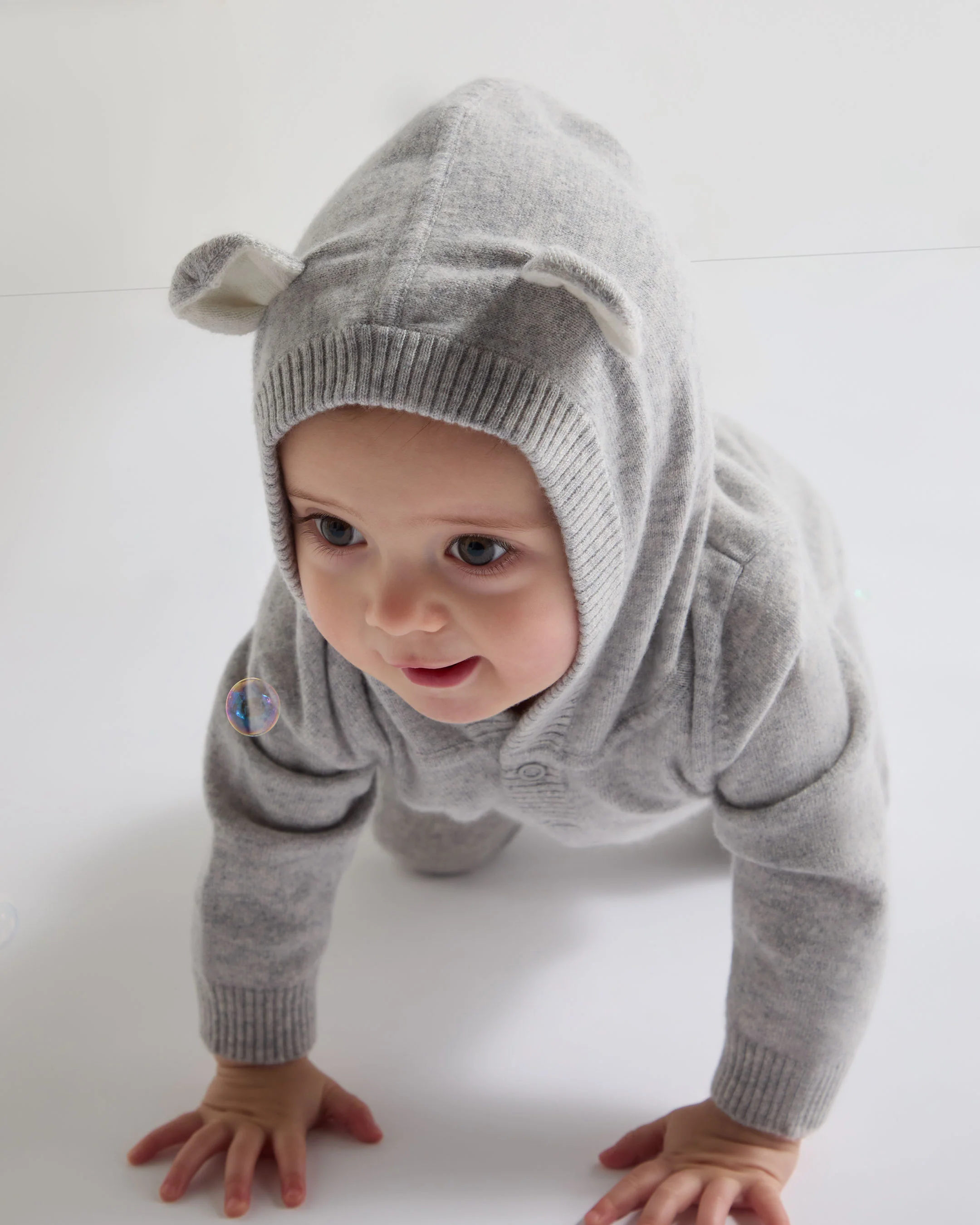 Panda Cashmere Sleepsuit Fumo Grey - Image 4