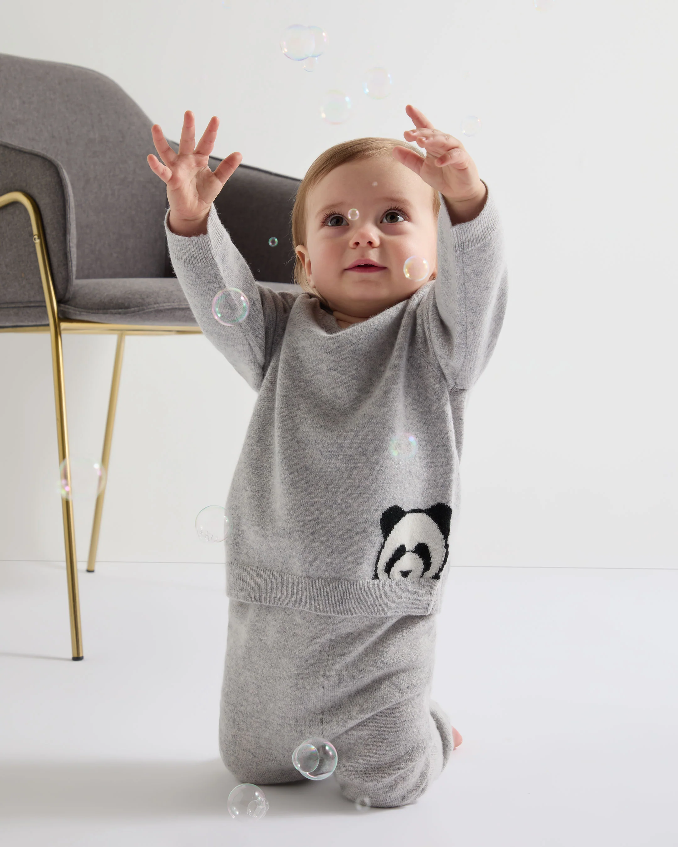 Panda Cashmere Jumper Fumo Grey - Image 3