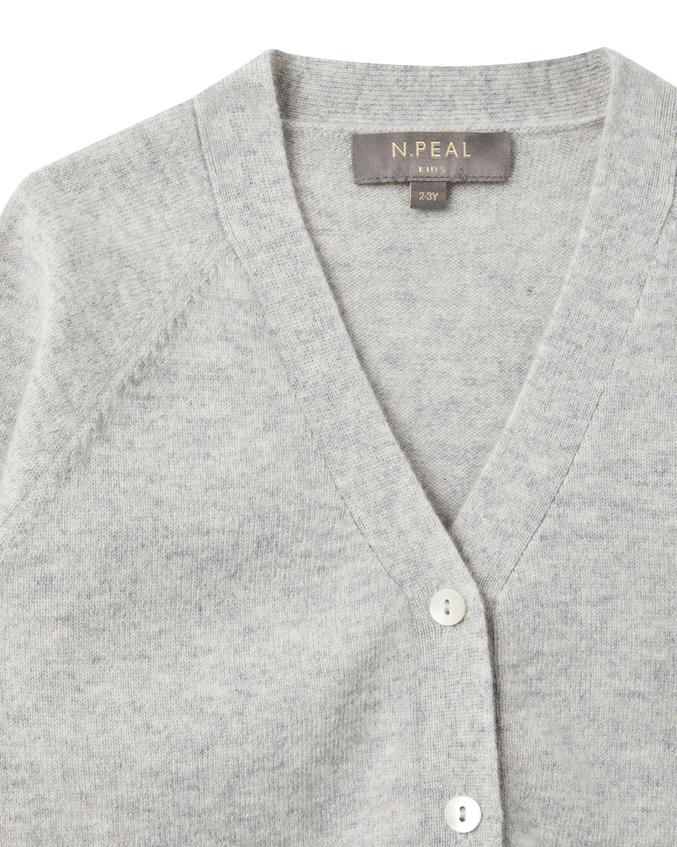 Panda Pocket Cashmere Cardigan Fumo Grey - Image 7