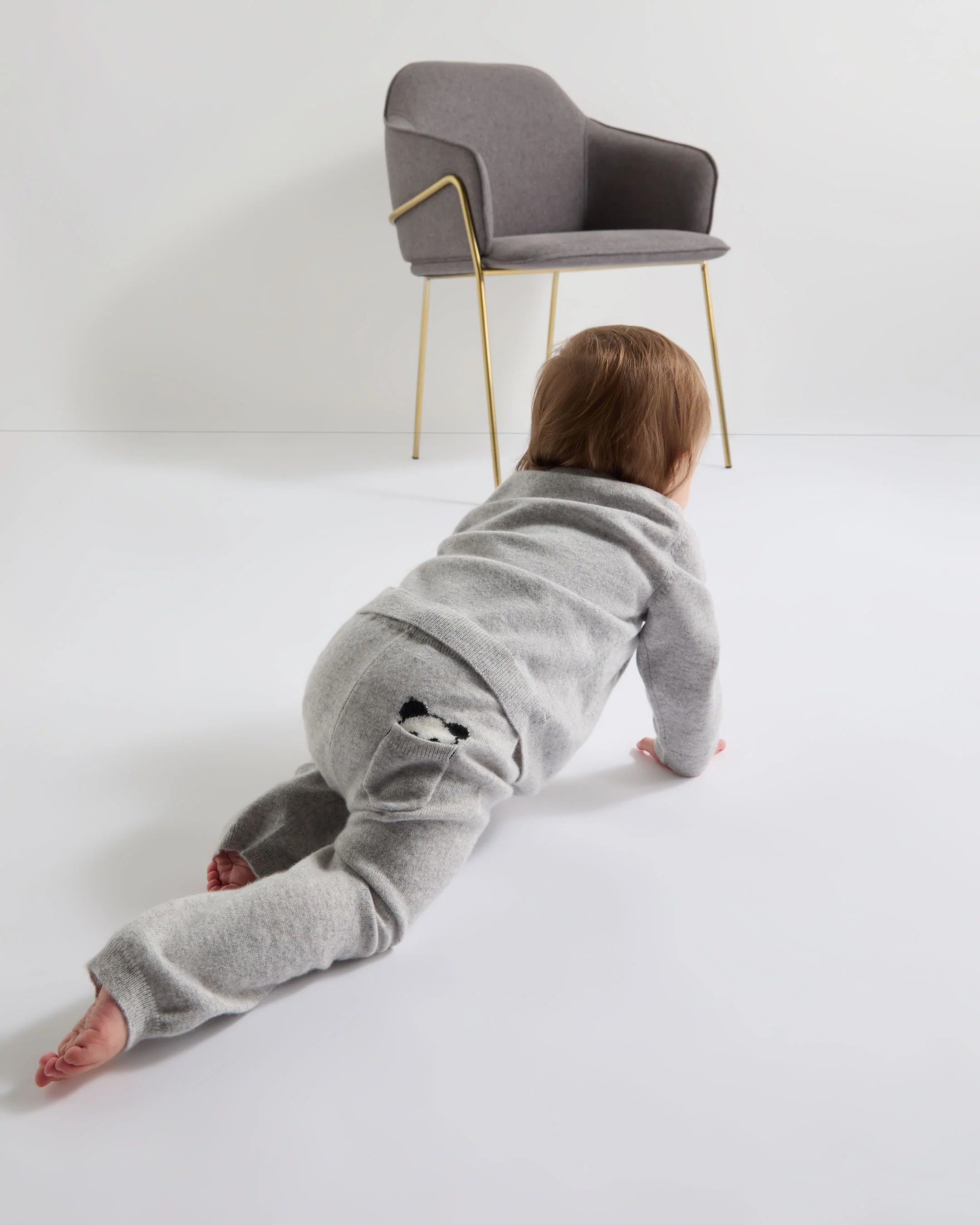 Panda Pocket Cashmere Leggings Fumo Grey - Image 3