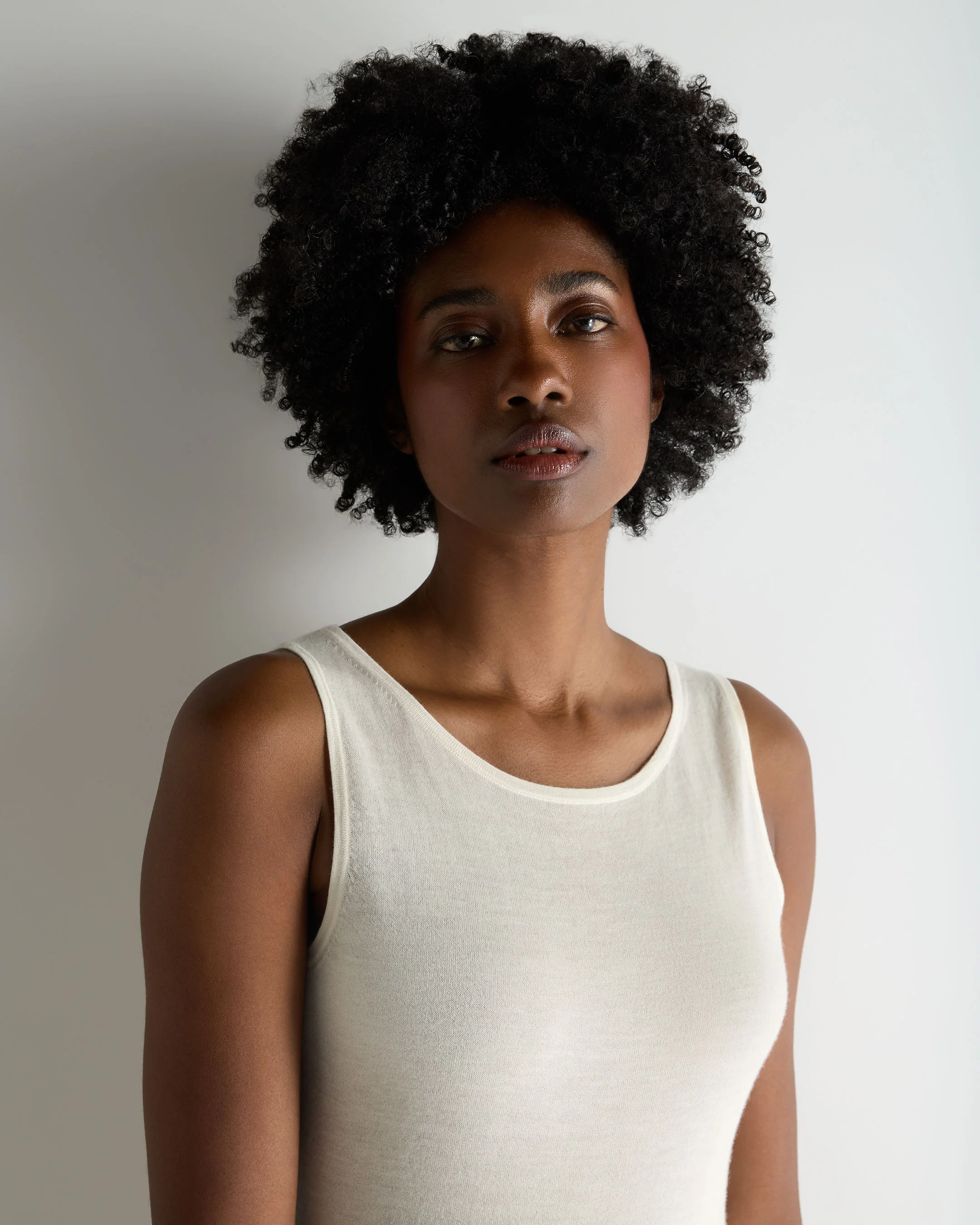 Women's Ella Superfine Cashmere Shell Top New Ivory White - Image 5