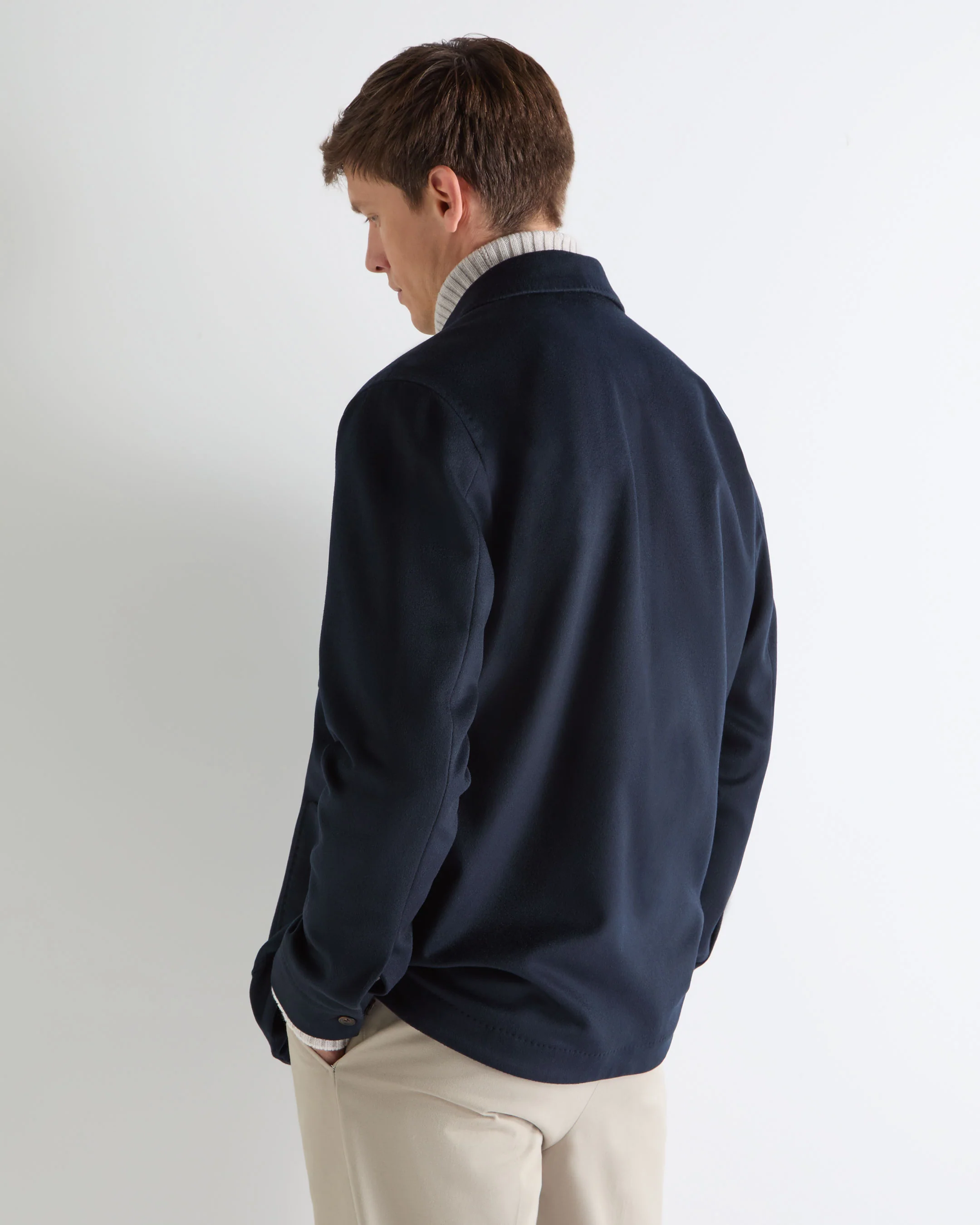 TUCCI CASHMERE UTILITY JACKET Navy Blue - Image 5