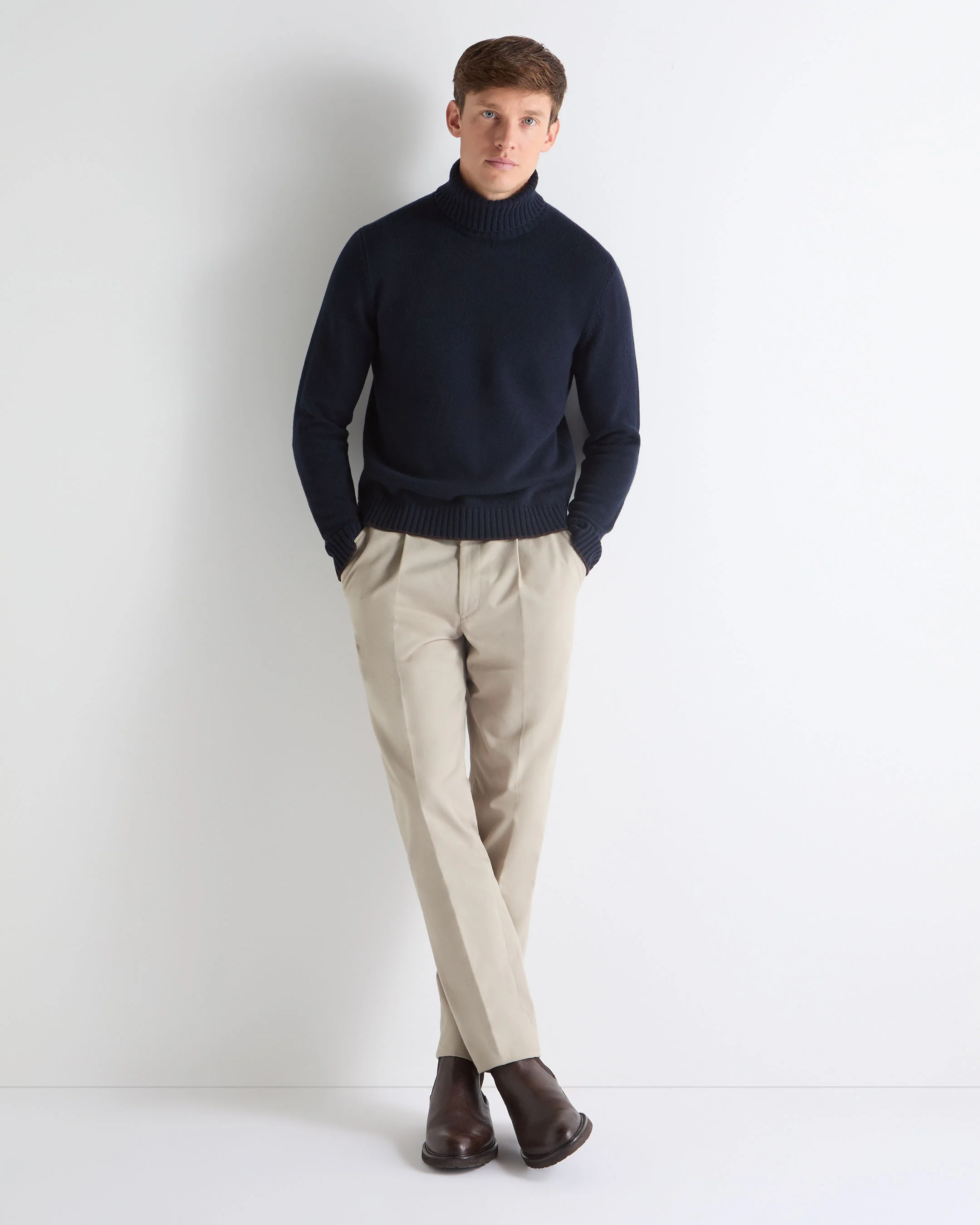 TUCCI CHUNKY ROLL NECK Navy Blue - Image 3