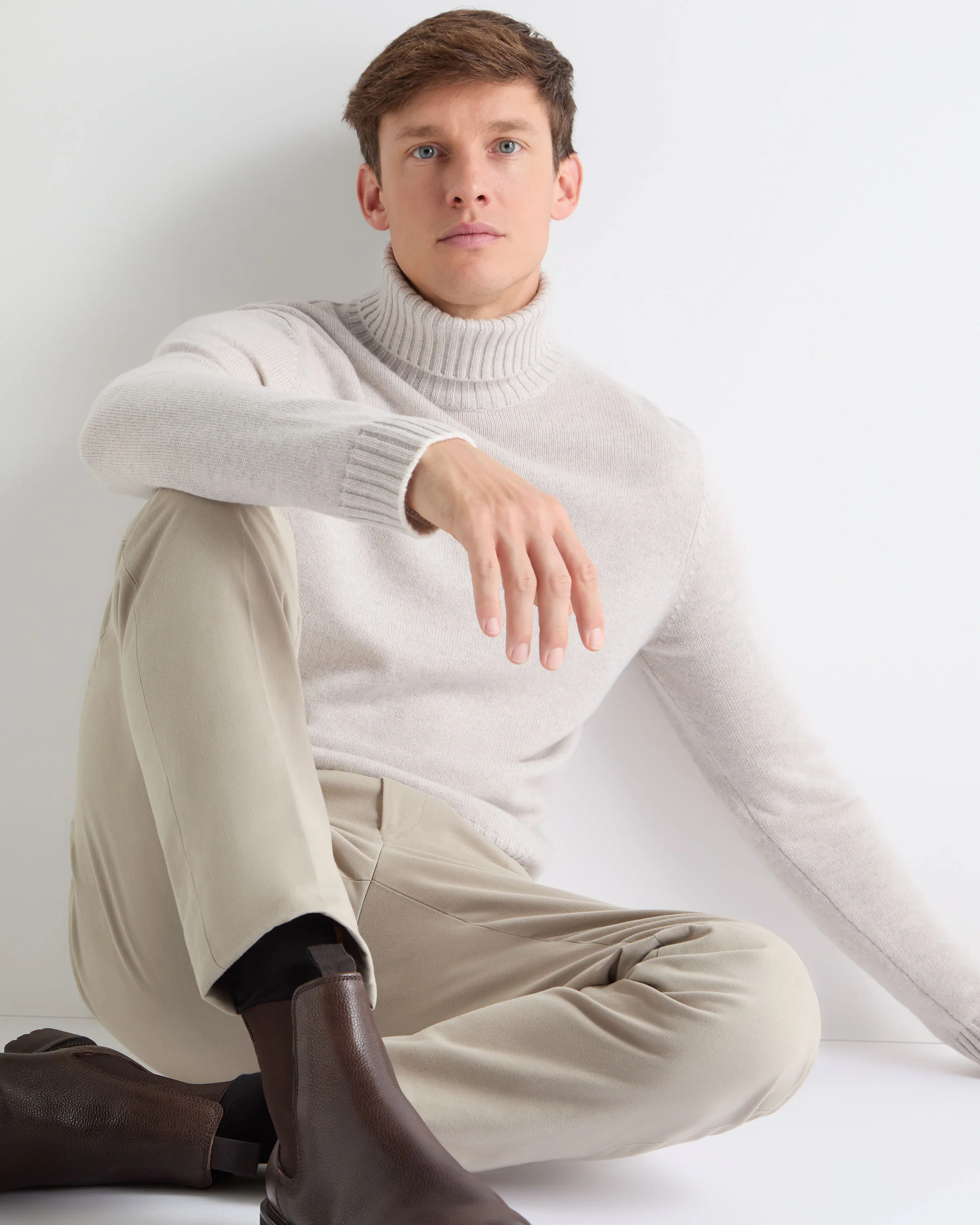TUCCI CHUNKY ROLL NECK Pebble Grey - Image 6