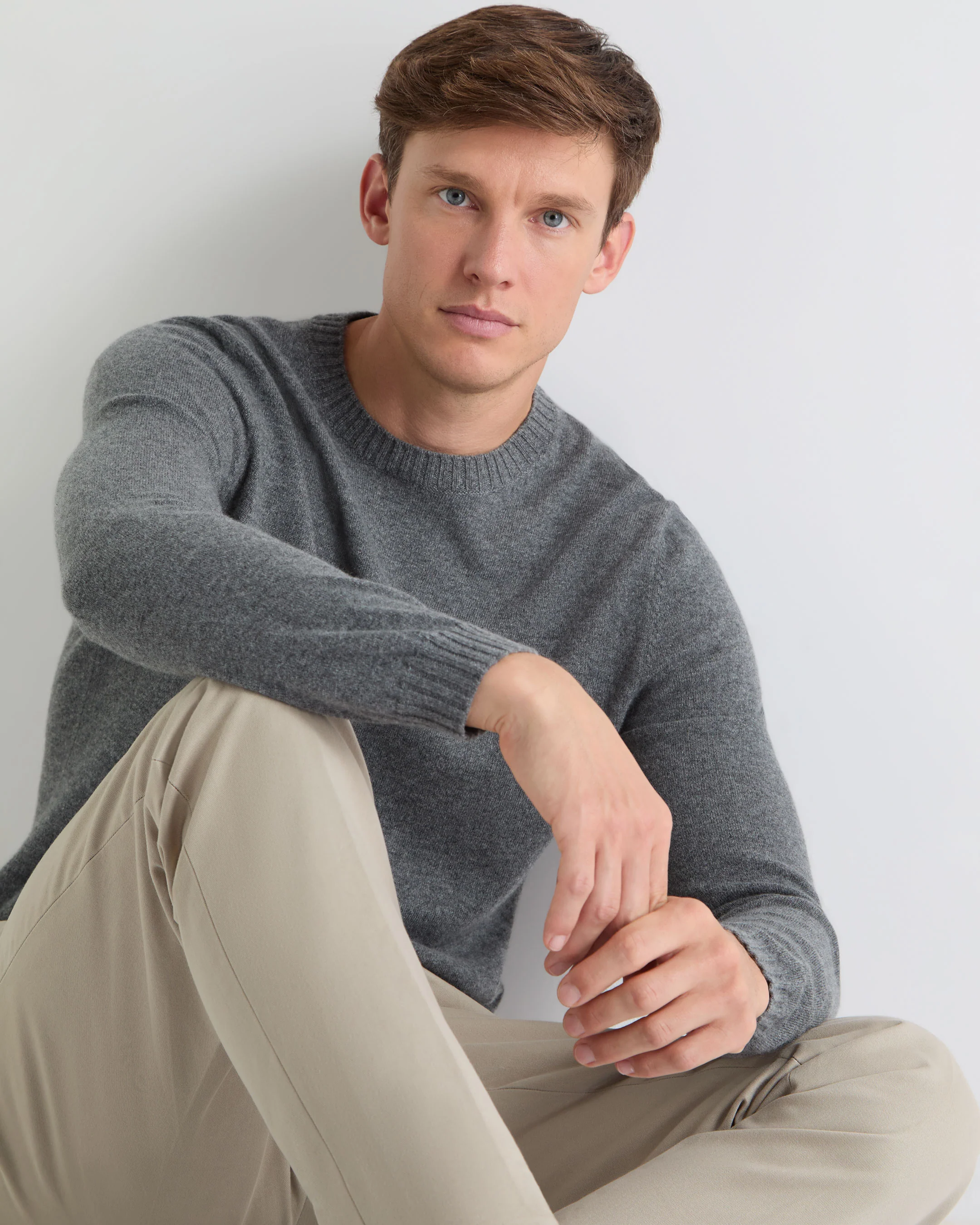 TUCCI ROUND NECK SWEATER Elephant Grey - Image 5