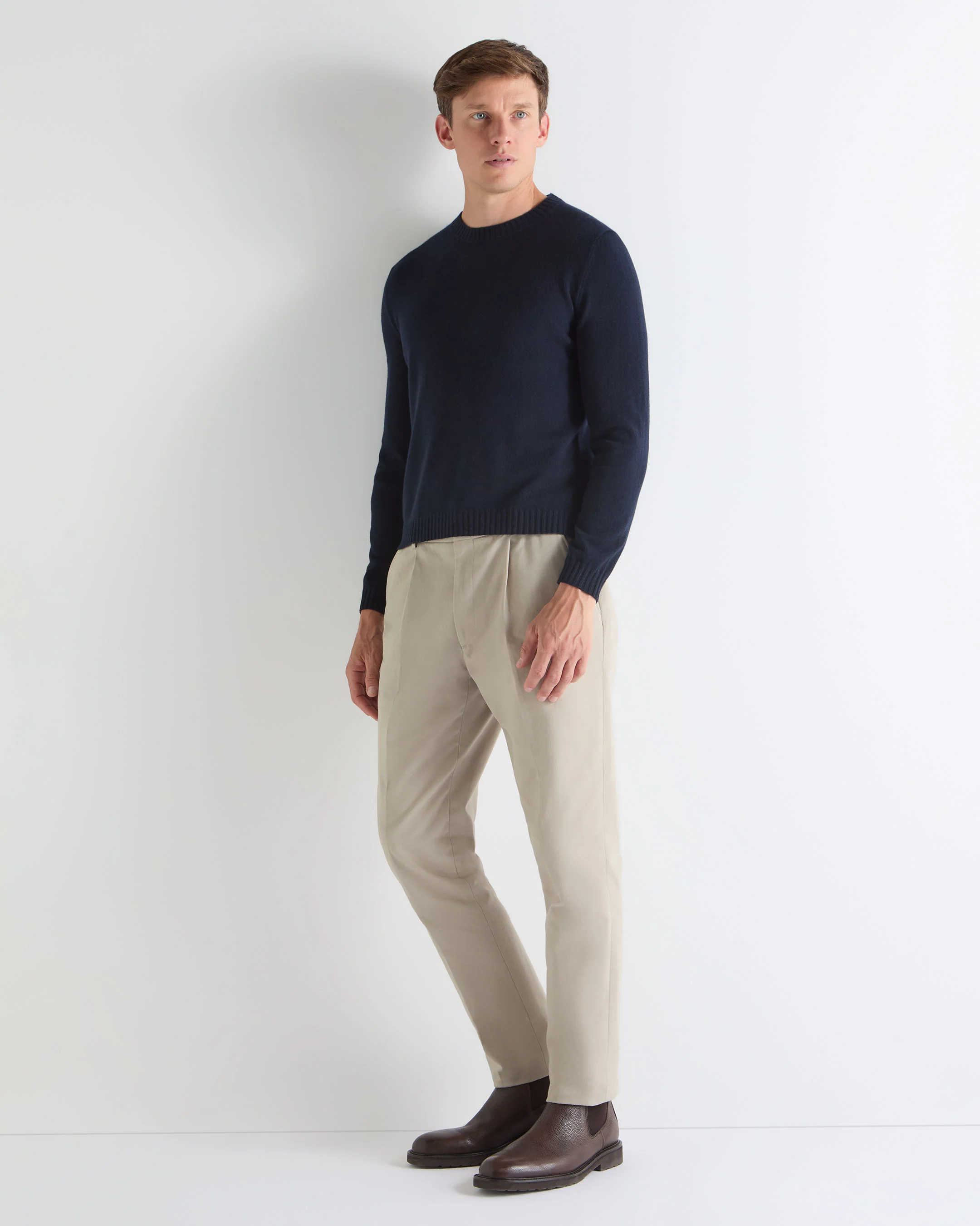 TUCCI ROUND NECK SWEATER Navy Blue - Image 3