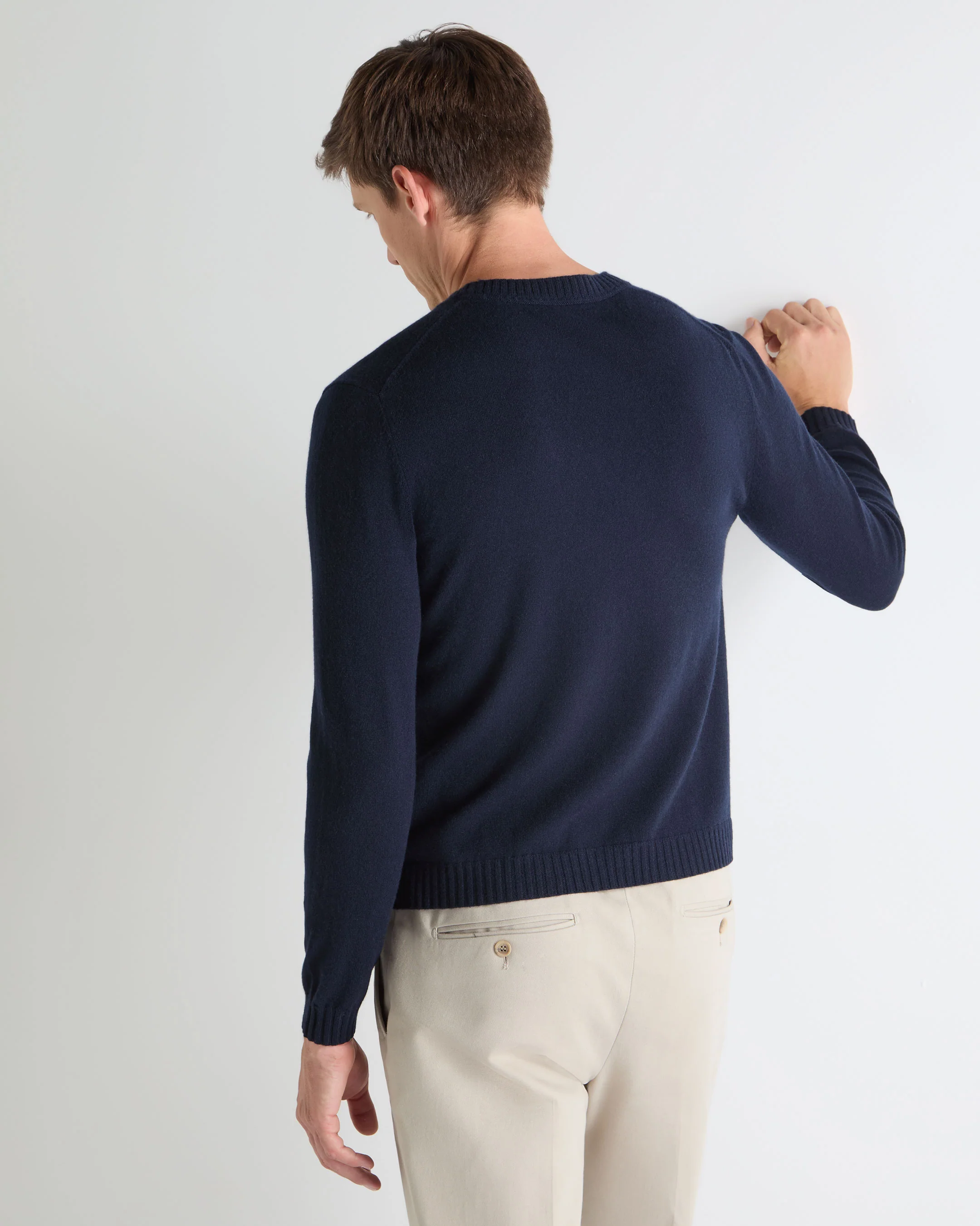 TUCCI ROUND NECK SWEATER Navy Blue - Image 4
