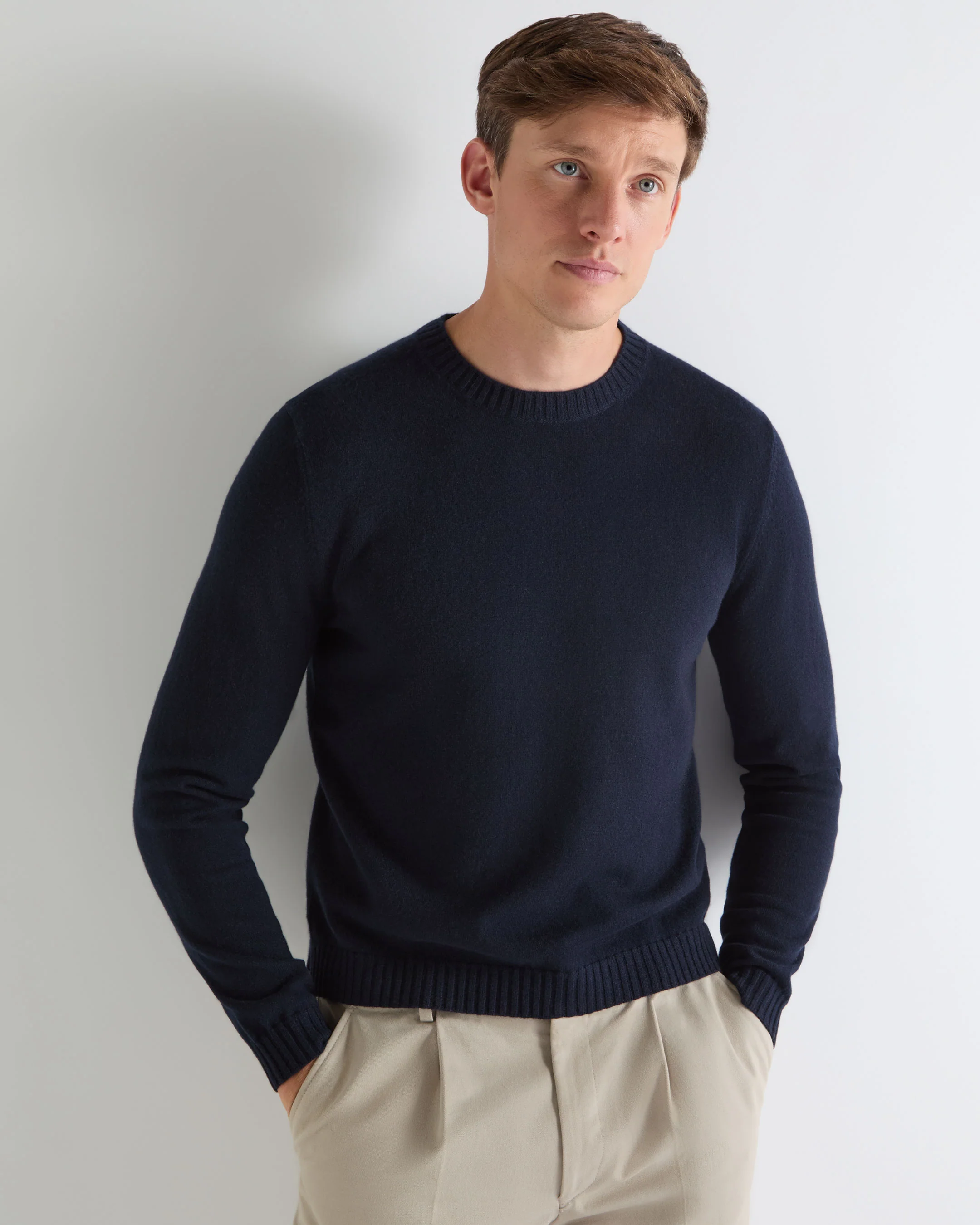 TUCCI ROUND NECK SWEATER Navy Blue - Image 5